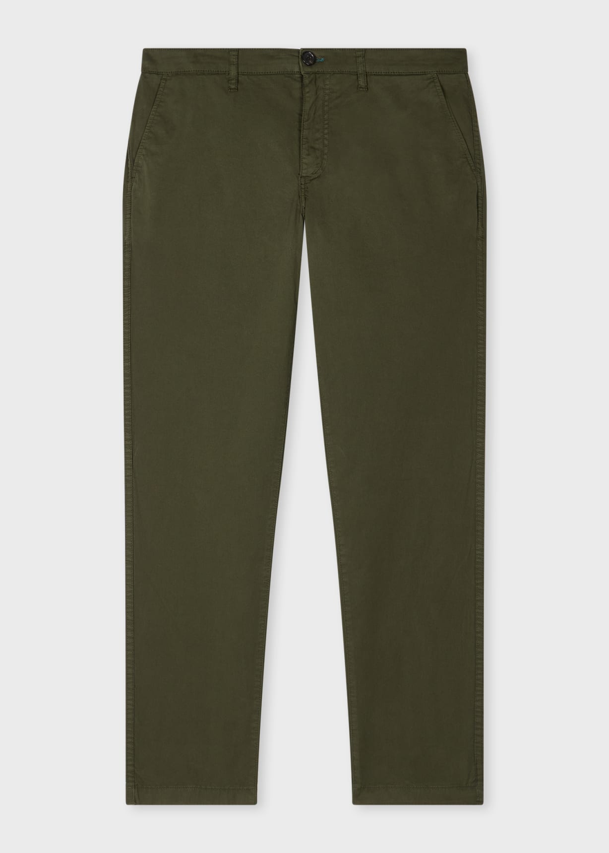 Product view - Tapered-Fit Dark Khaki Stretch-Cotton Chinos Paul Smith