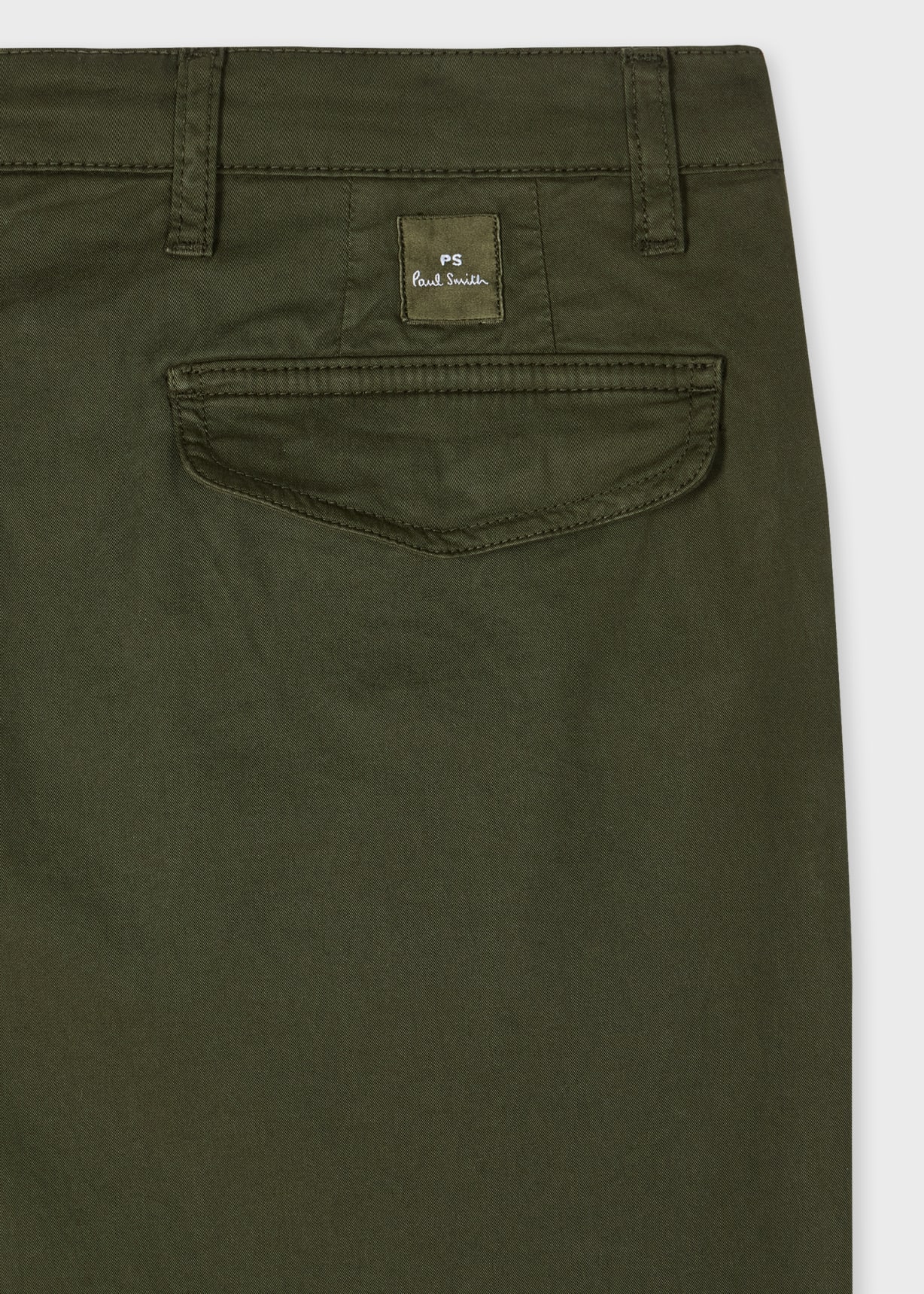 Product view - Tapered-Fit Dark Khaki Stretch-Cotton Chinos Paul Smith
