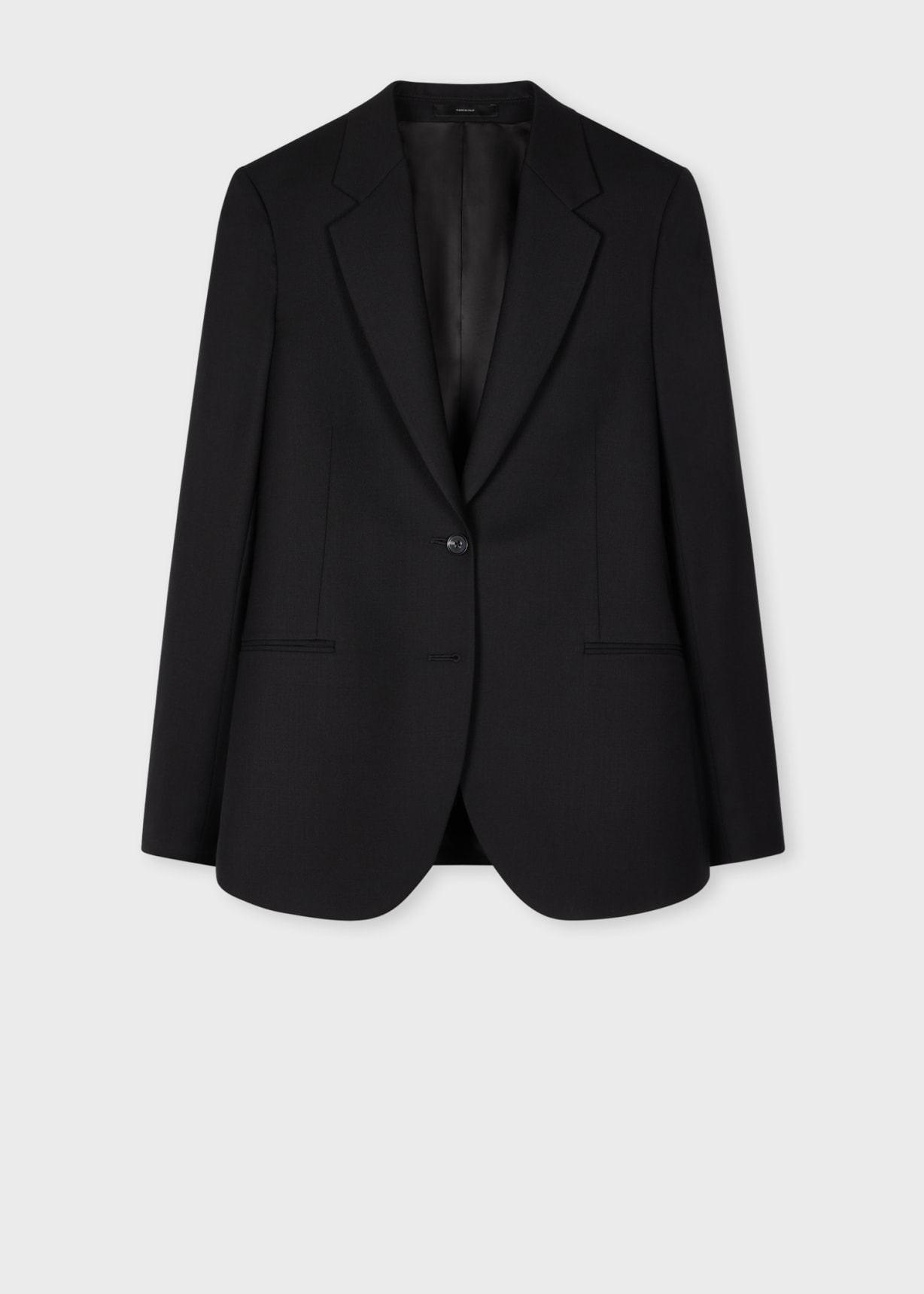 PS Paul Smith Women 　ジャケット　ウール毛100% Women's A Suit To Travel In - Black Wool Two-Button Blazer