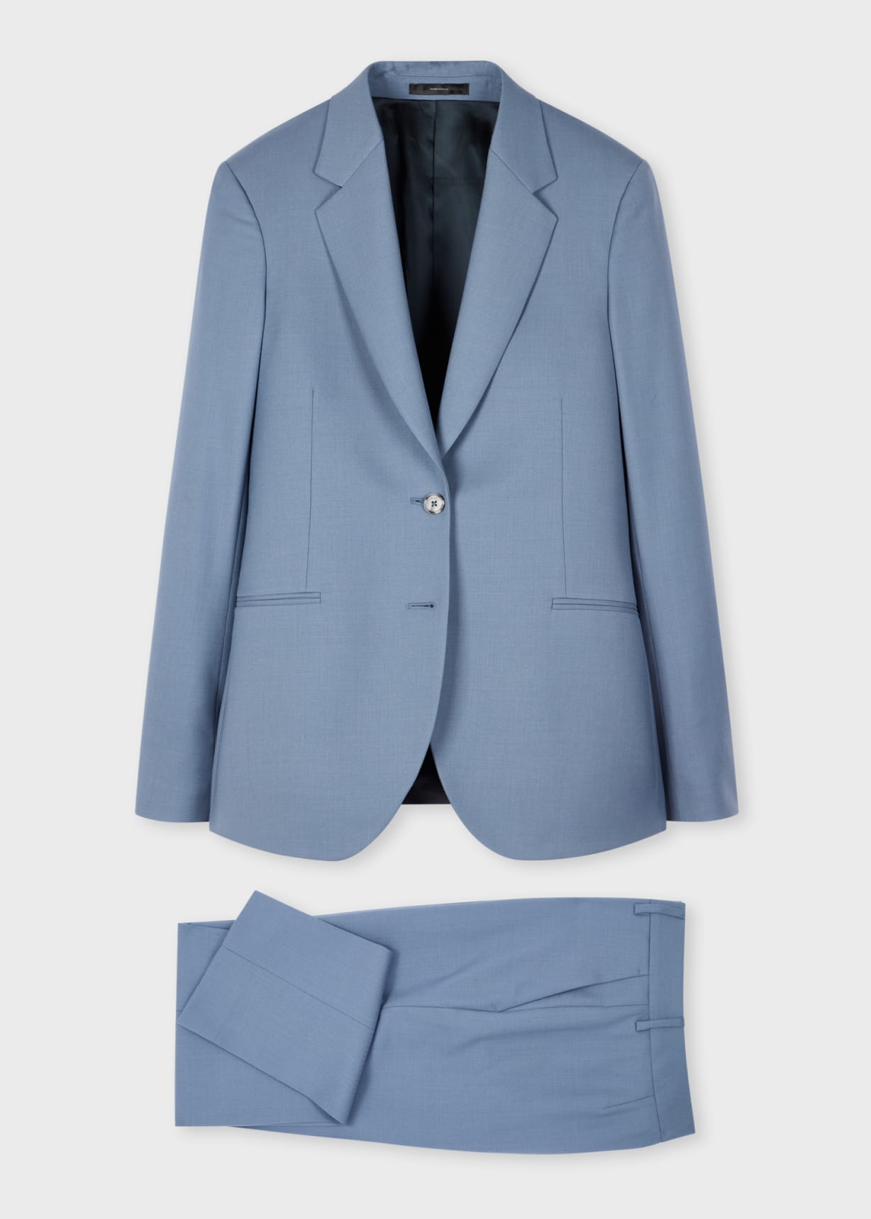 Women's A Suit To Travel In - Dusty Blue Wool Suit