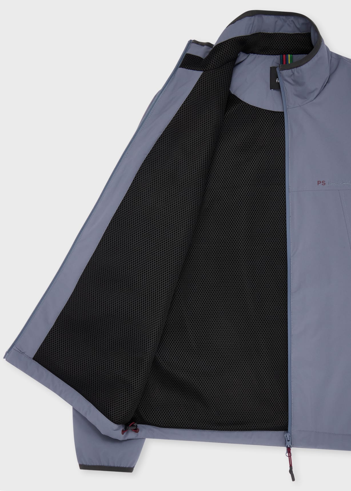 Men's Steel Grey Recycled-Polyester Windbreaker Jacket