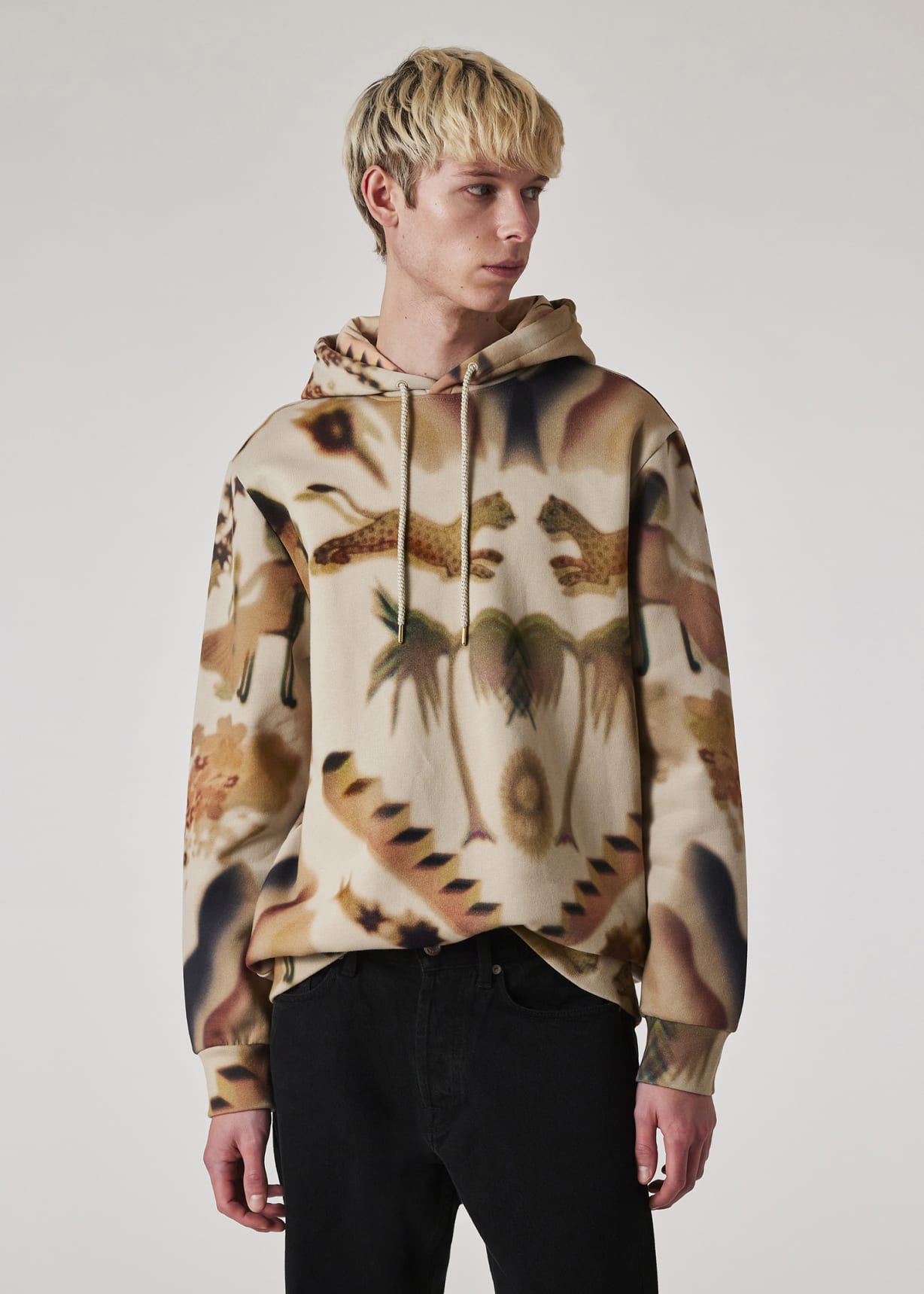 [Paul Smith] ★ポールスミス★Lumiere Print Hoodie Men's Beige 'Lumiere' Print Hoodie