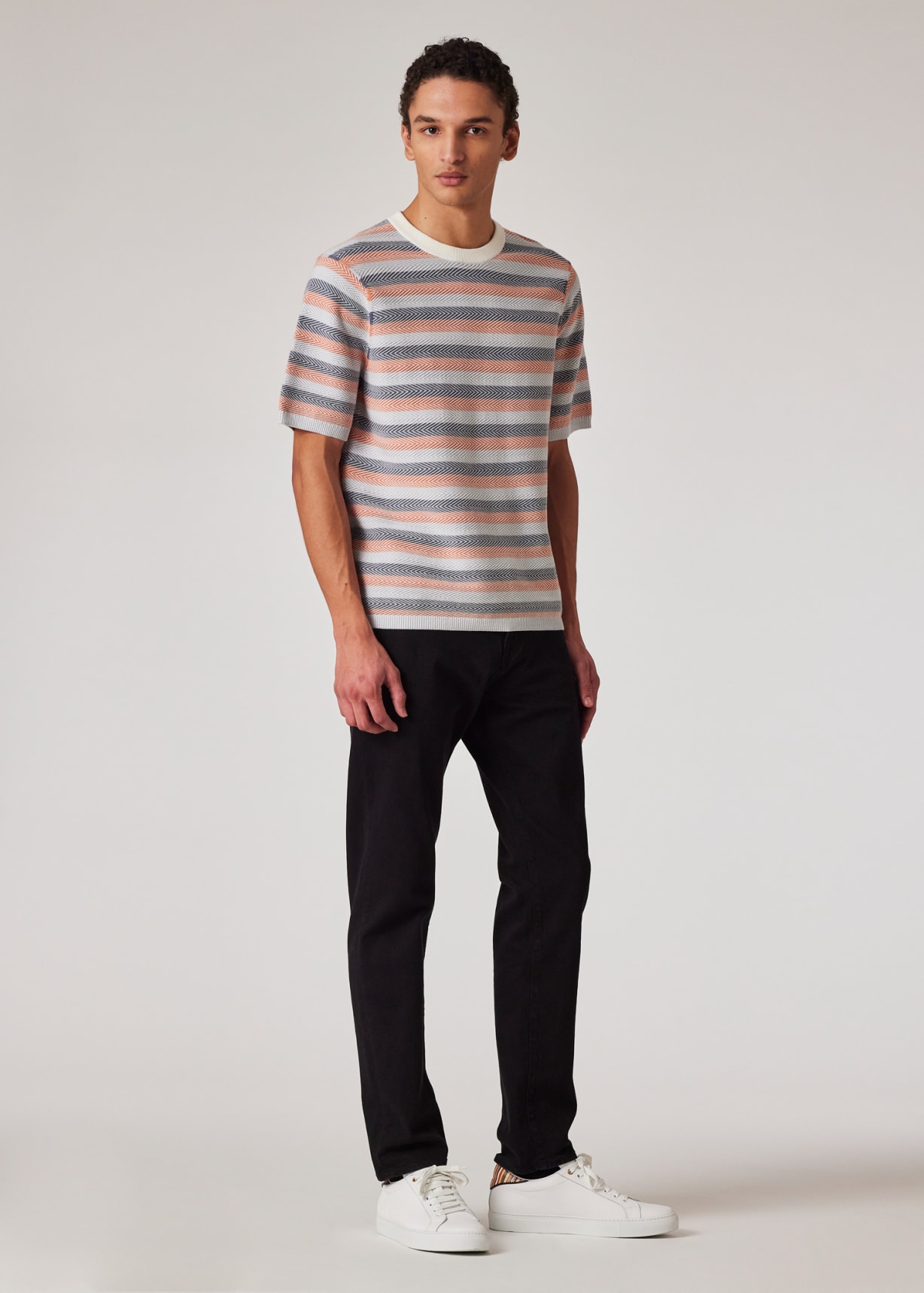 Tシャツ・カットソー Paul Smith FW24 STRIPED SHIRT (M2R-945Y-N22146_92) Men's Dark Navy 'Overlapping Circles' Print T-Shirt