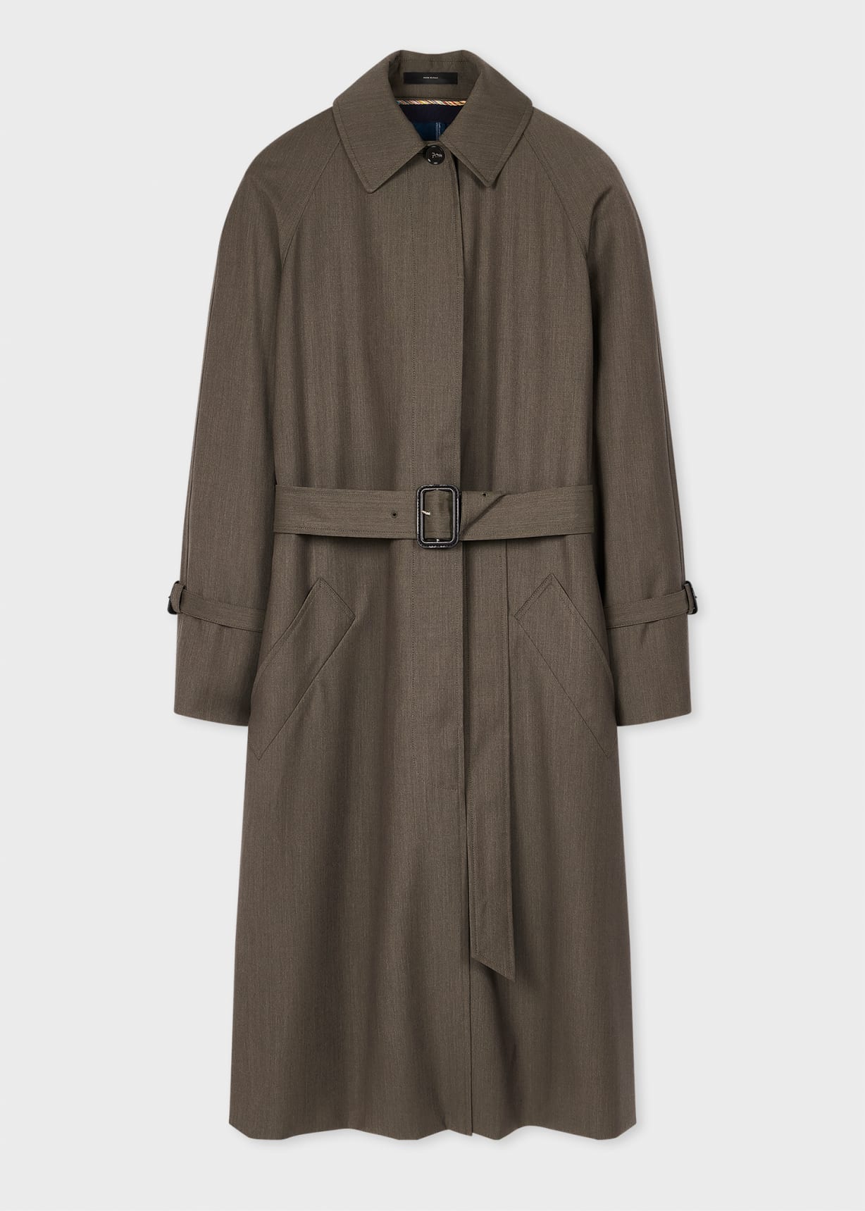 ジャケット・アウター Paul Smith LORO PIANA TRENCH COAT M Navy 'Storm System' Wool Mac With Detachable Gilet