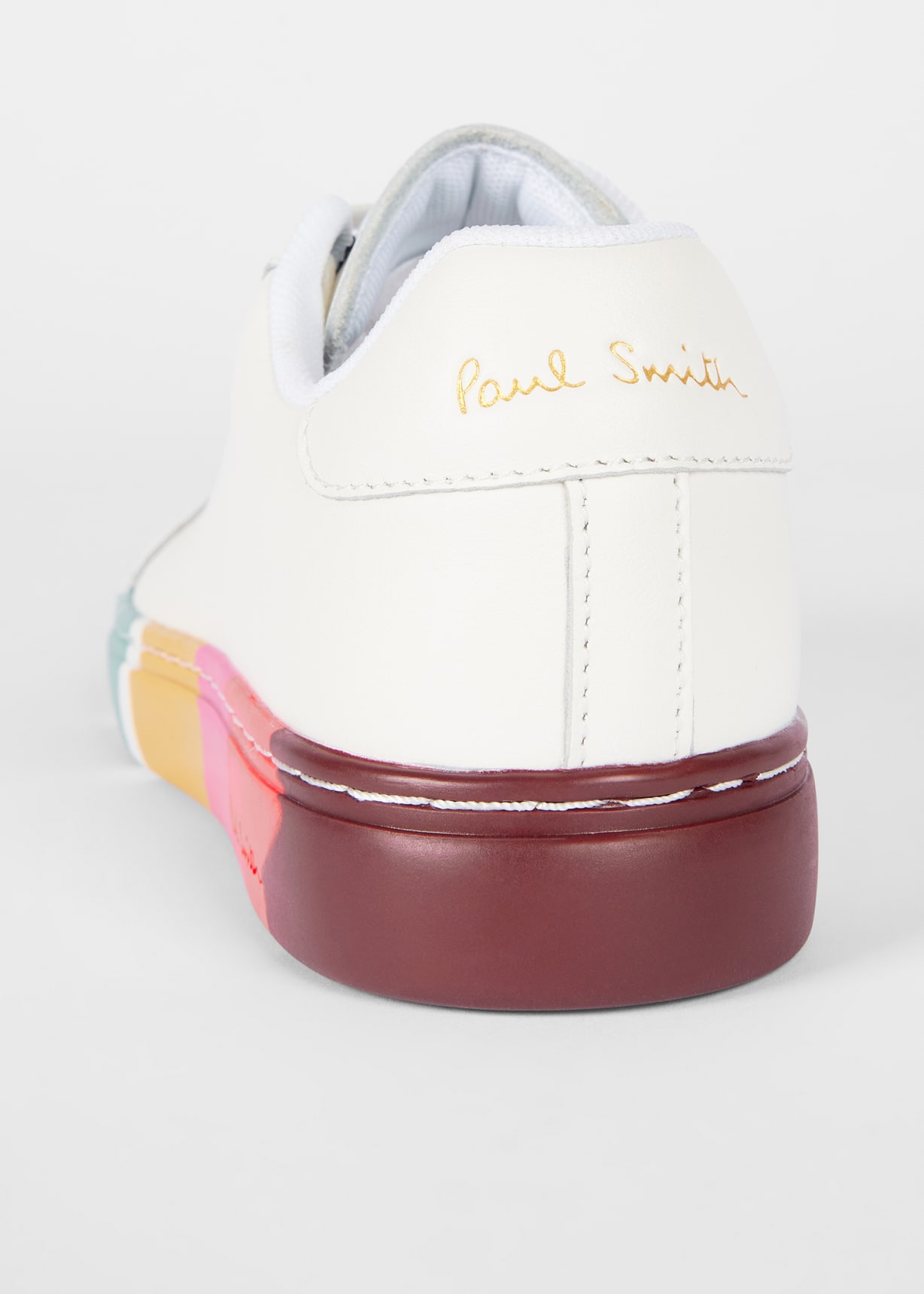 Women's White Leather 'Swirl' Sole 'Lapin' Trainers