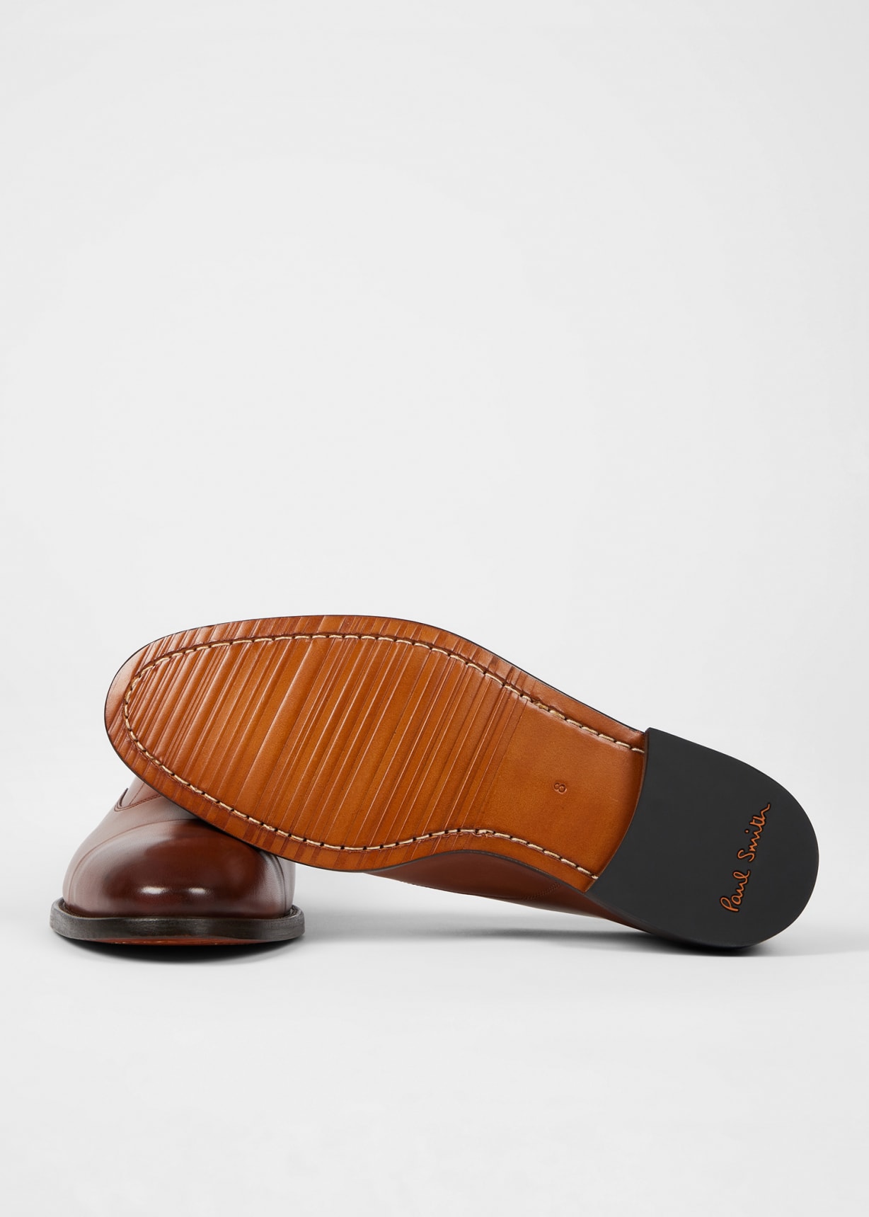 Detail View - Leather Tan 'Garson' Shoes Paul Smith