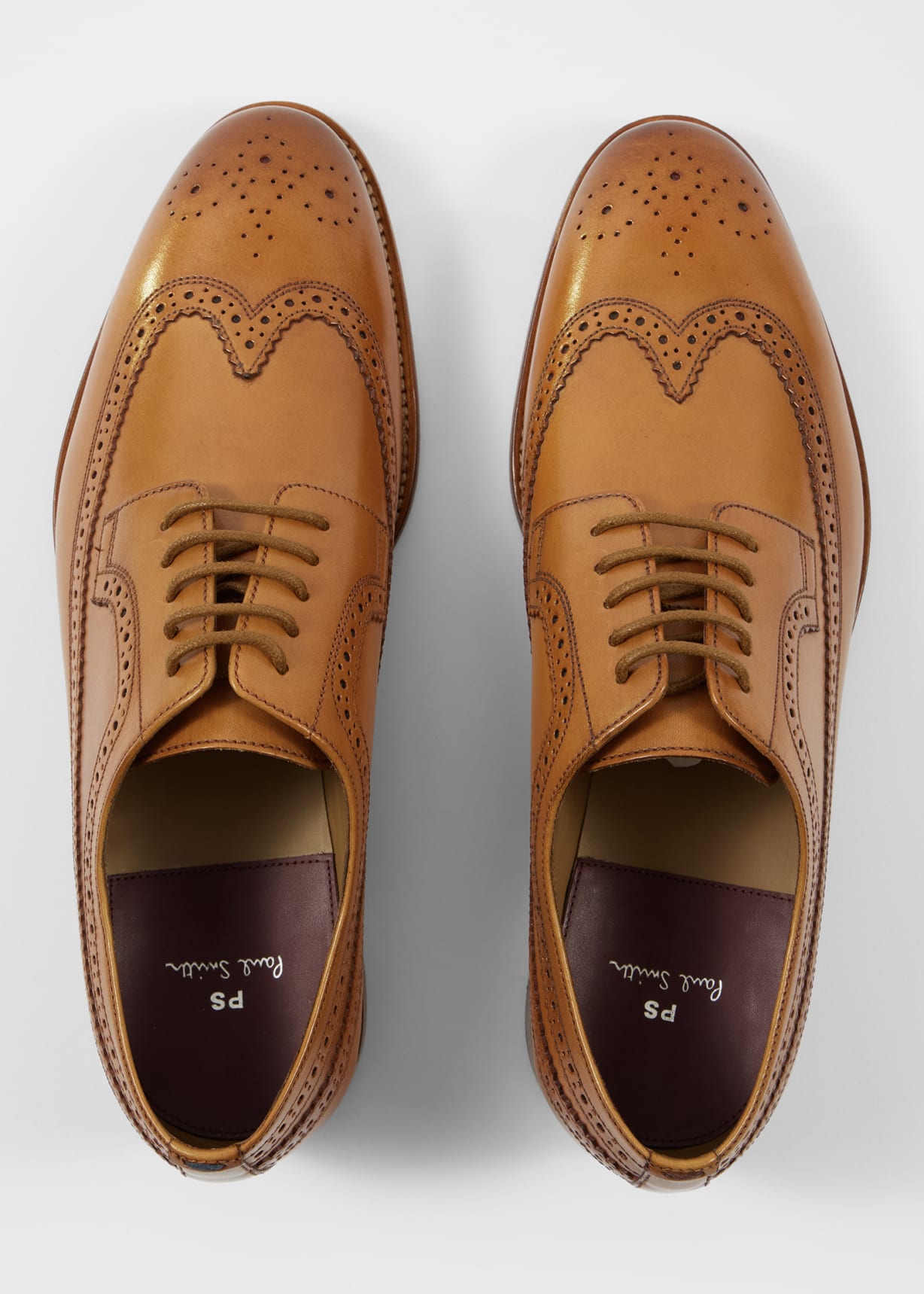 Product view - Tan Leather 'Collins' Brogues Paul Smith