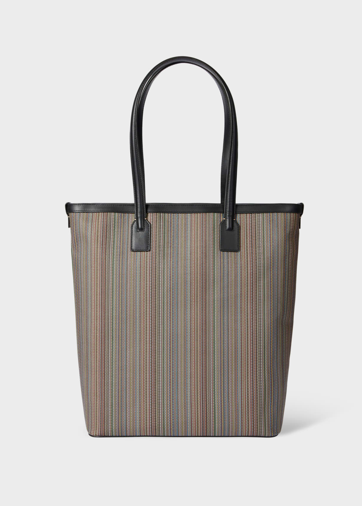 Men's 'Signature Stripe' Coated Canvas Tote Bag