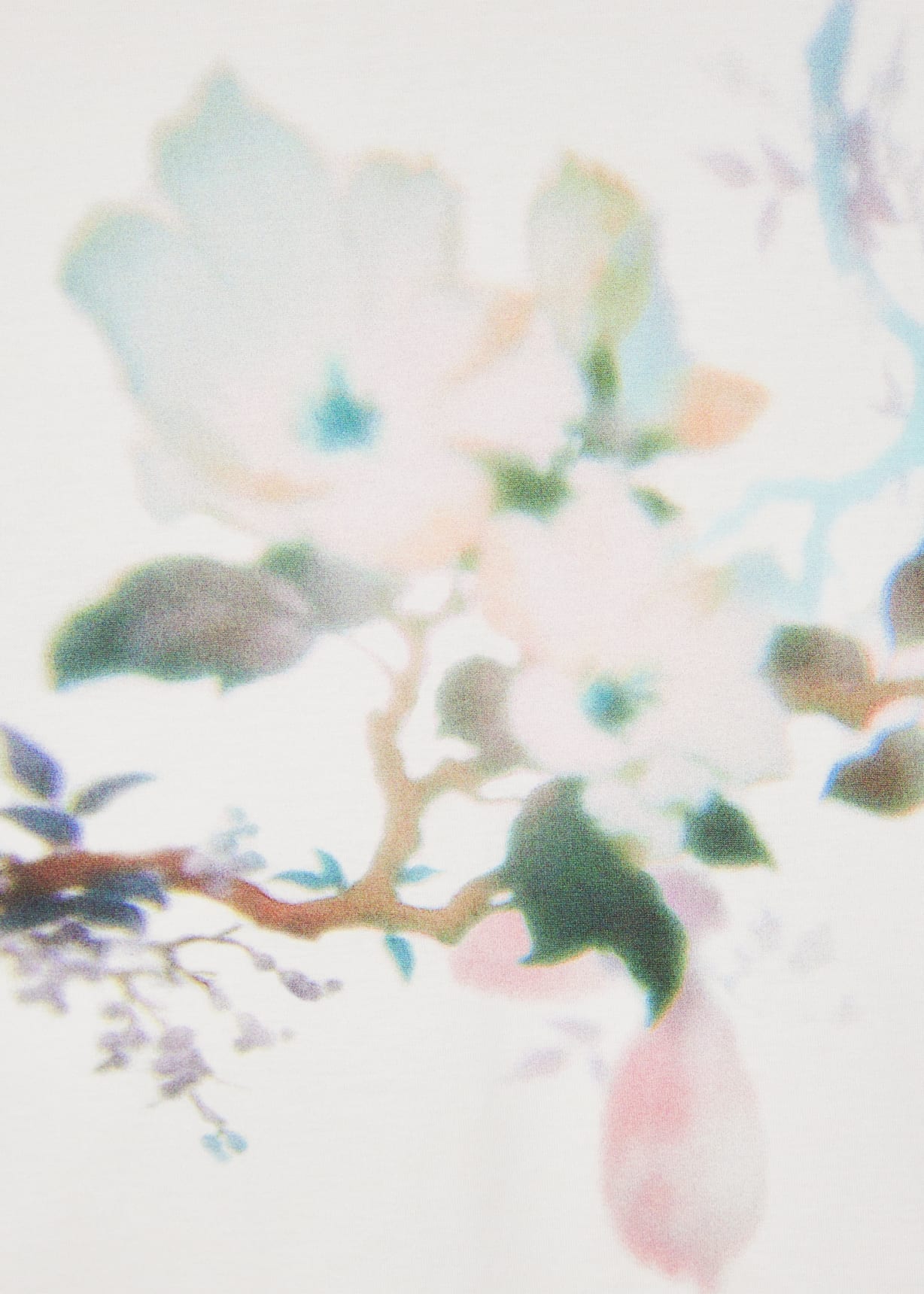 Detail View - Women's White 'Lens Blur Botanical' T-Shirt Paul Smith