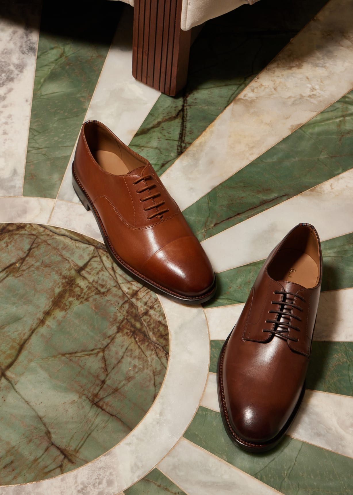 Digital View - Leather Tan 'Garson' Shoes Paul Smith