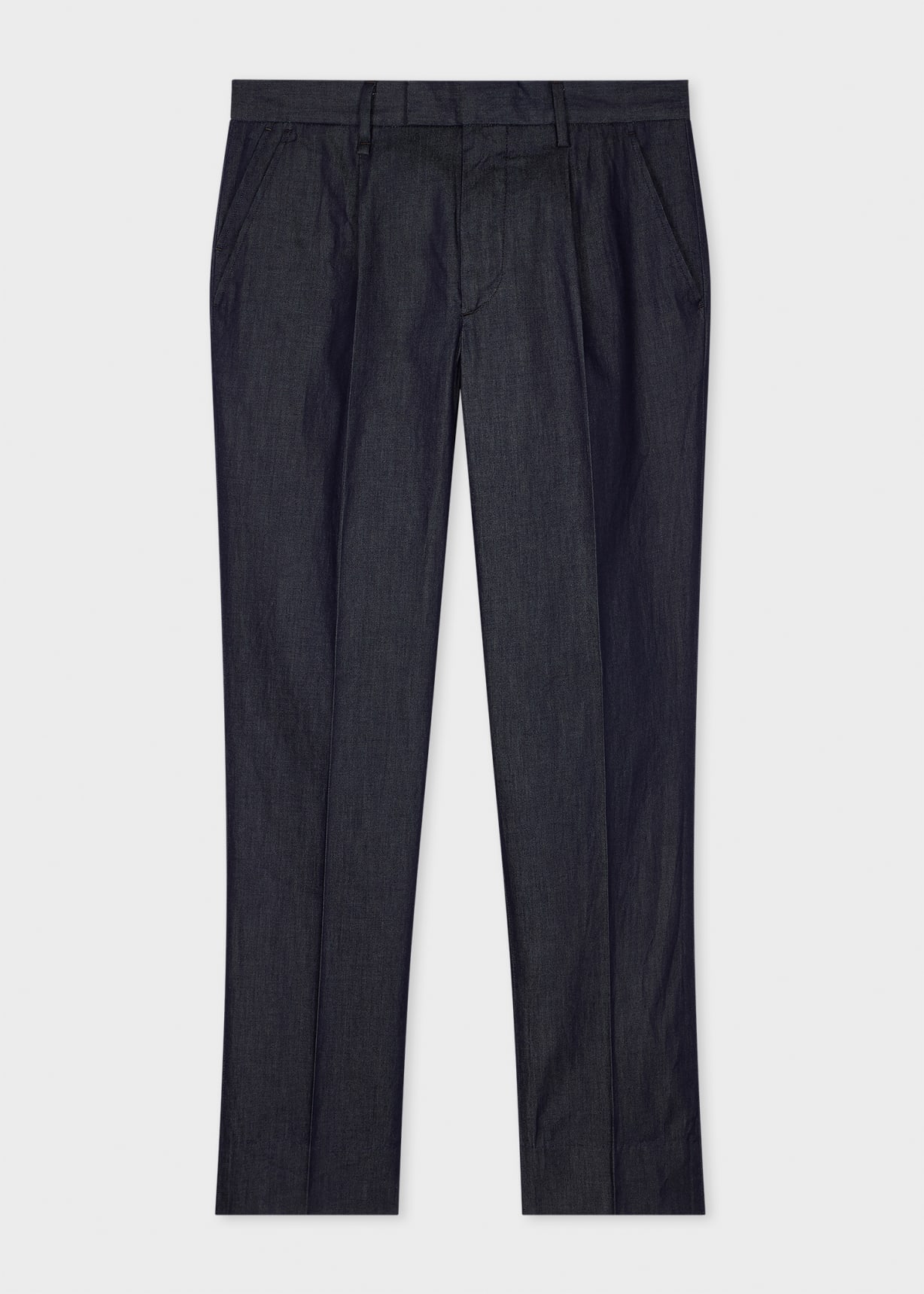Product view - Indigo Rinse Cotton-Twill Pleated Trousers Paul Smith
