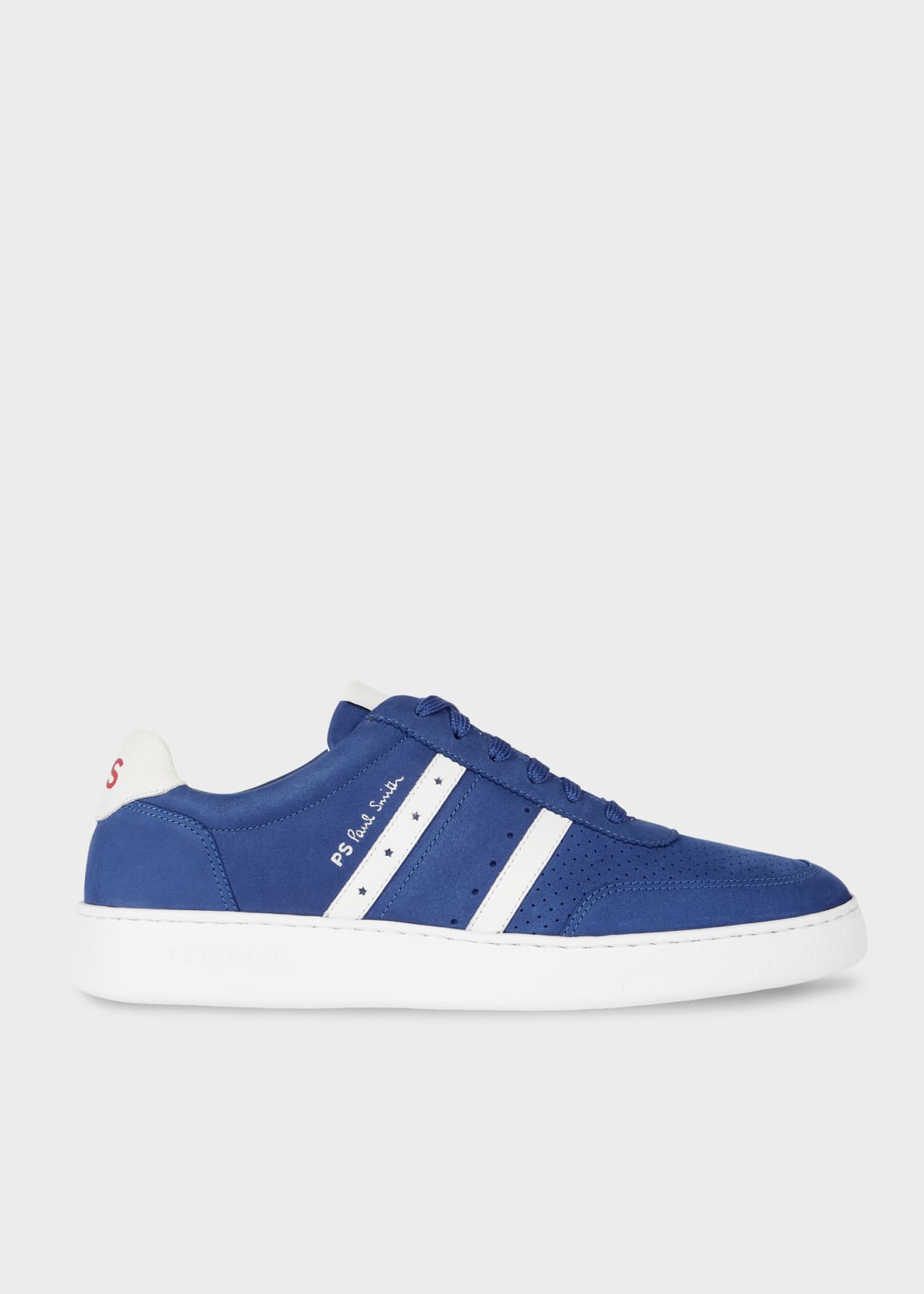Front View - Cobalt Blue Leather 'Birch' Trainers Paul Smith