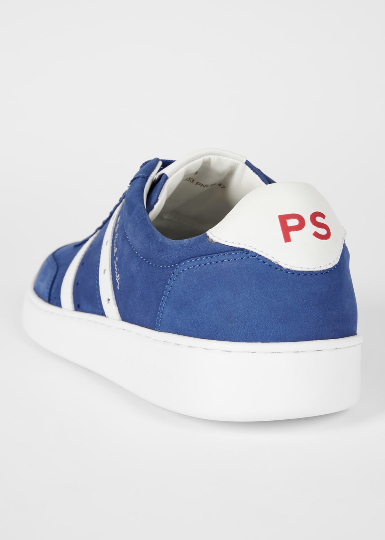 Detail View - Cobalt Blue Leather 'Birch' Trainers Paul Smith