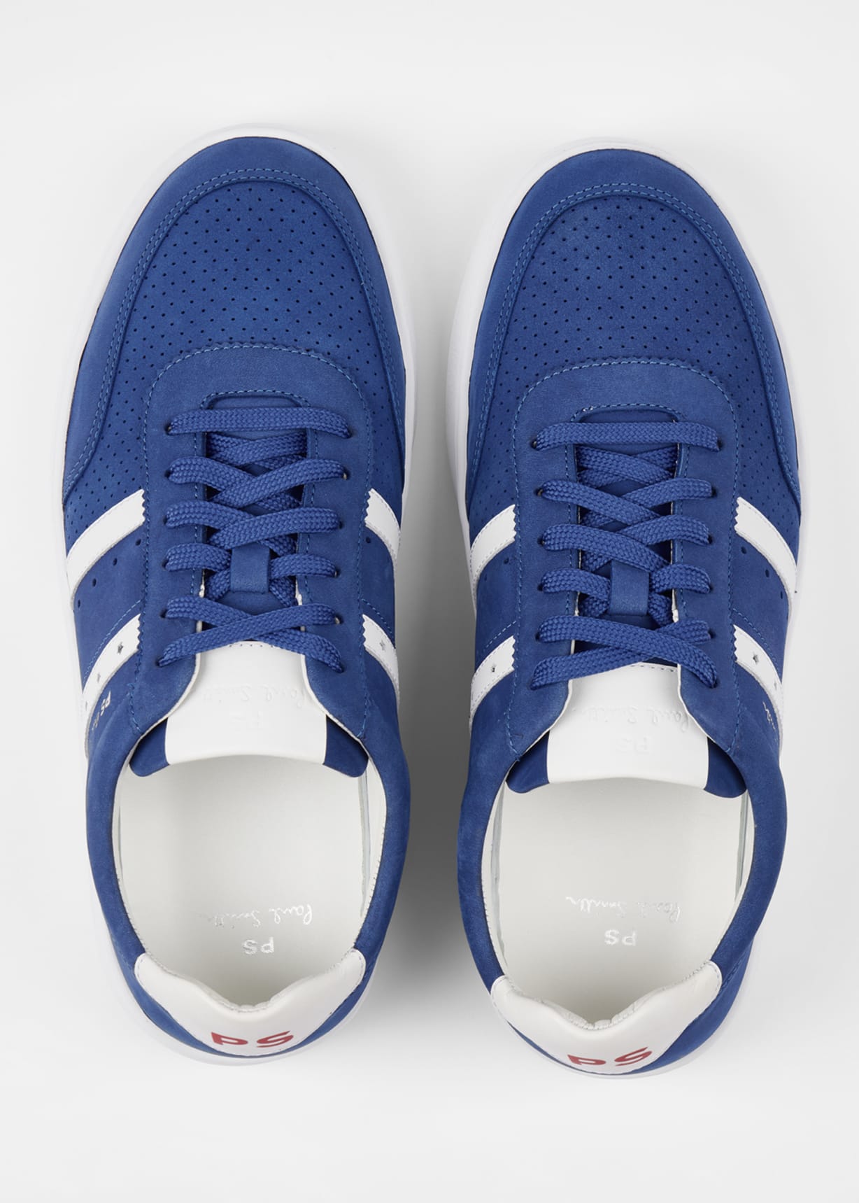 Detail View - Cobalt Blue Leather 'Birch' Trainers Paul Smith