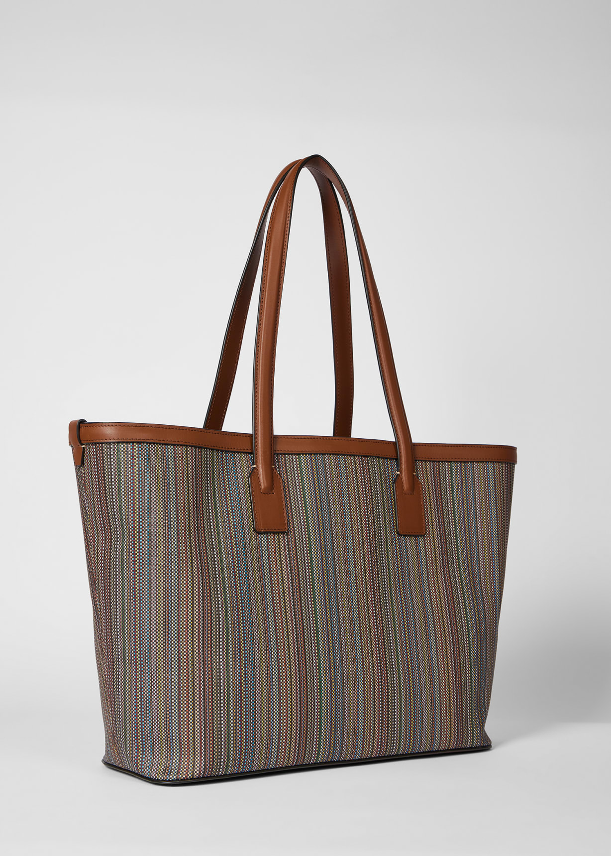 Women's 'Signature Stripe' Printed Canvas Tote Bag