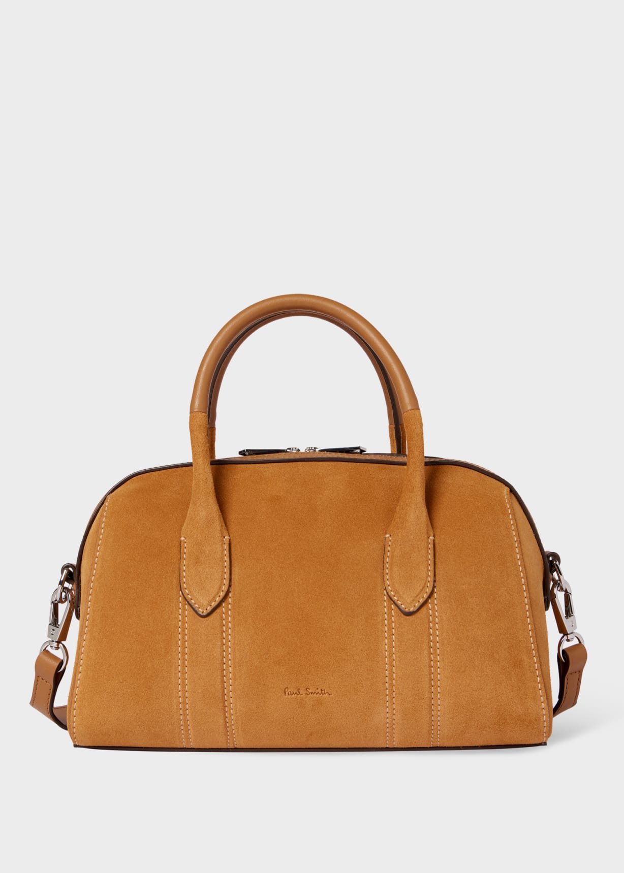 Women's Small Tan Suede 'Boston' Bag