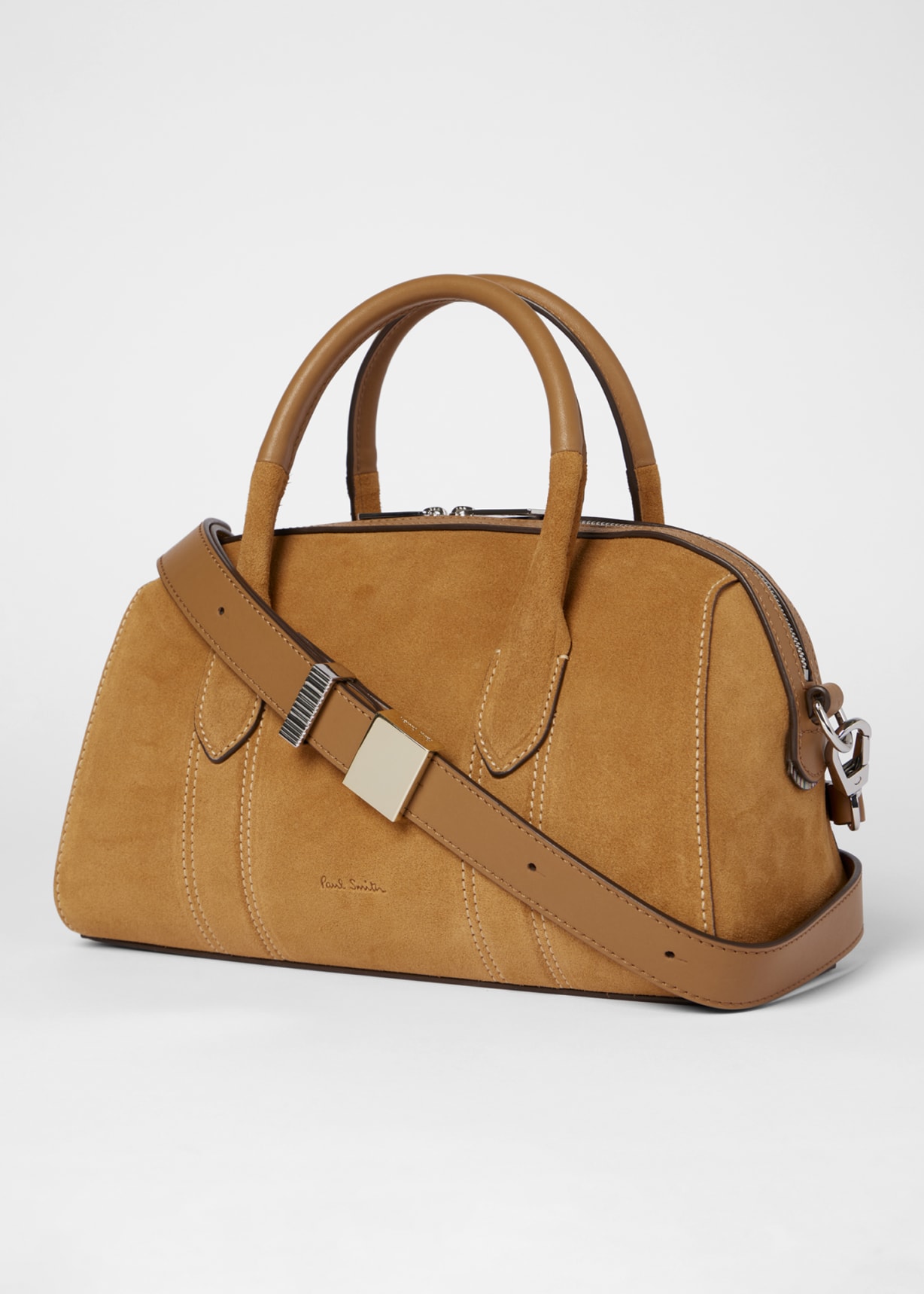 Women's Small Tan Suede 'Boston' Bag