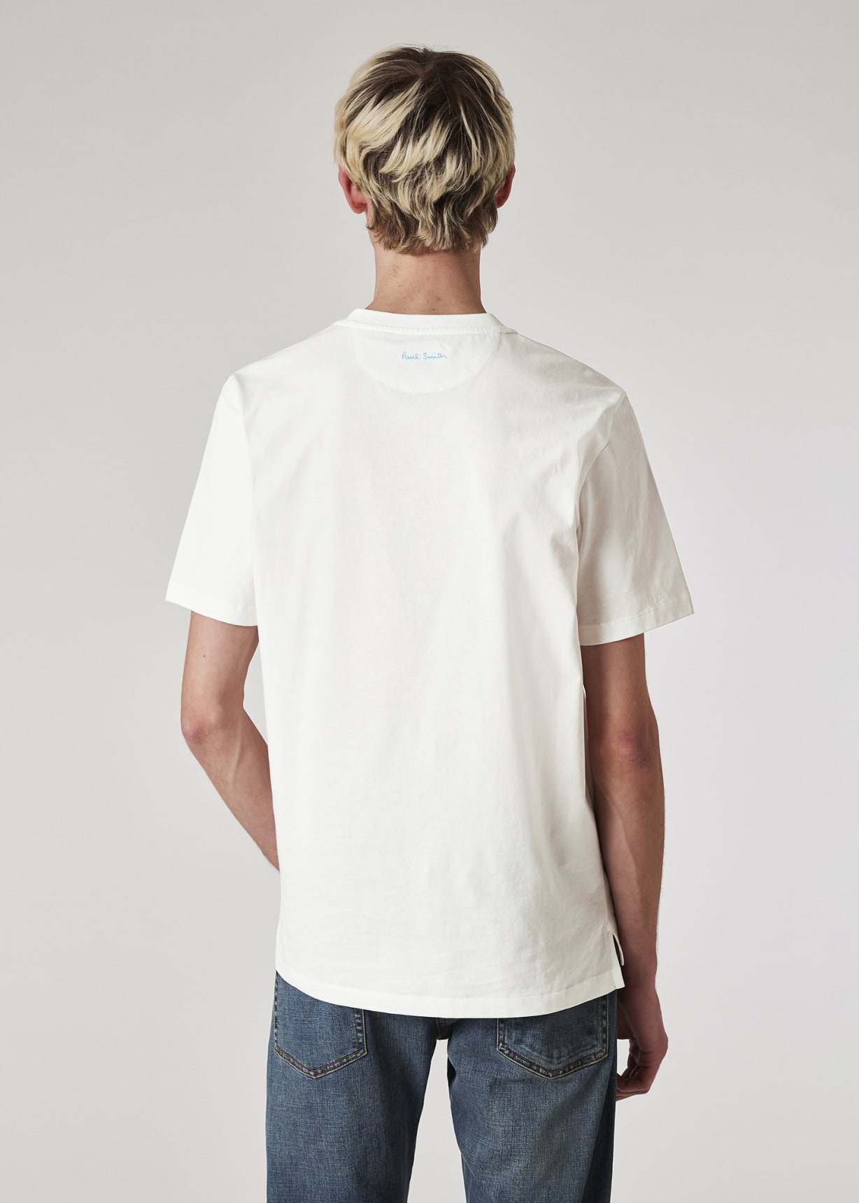 【関税&送料込】Paul Smith Espresso Bar Print T-Shirt Men's White 'Espresso Bar' Print Cotton T-Shirt
