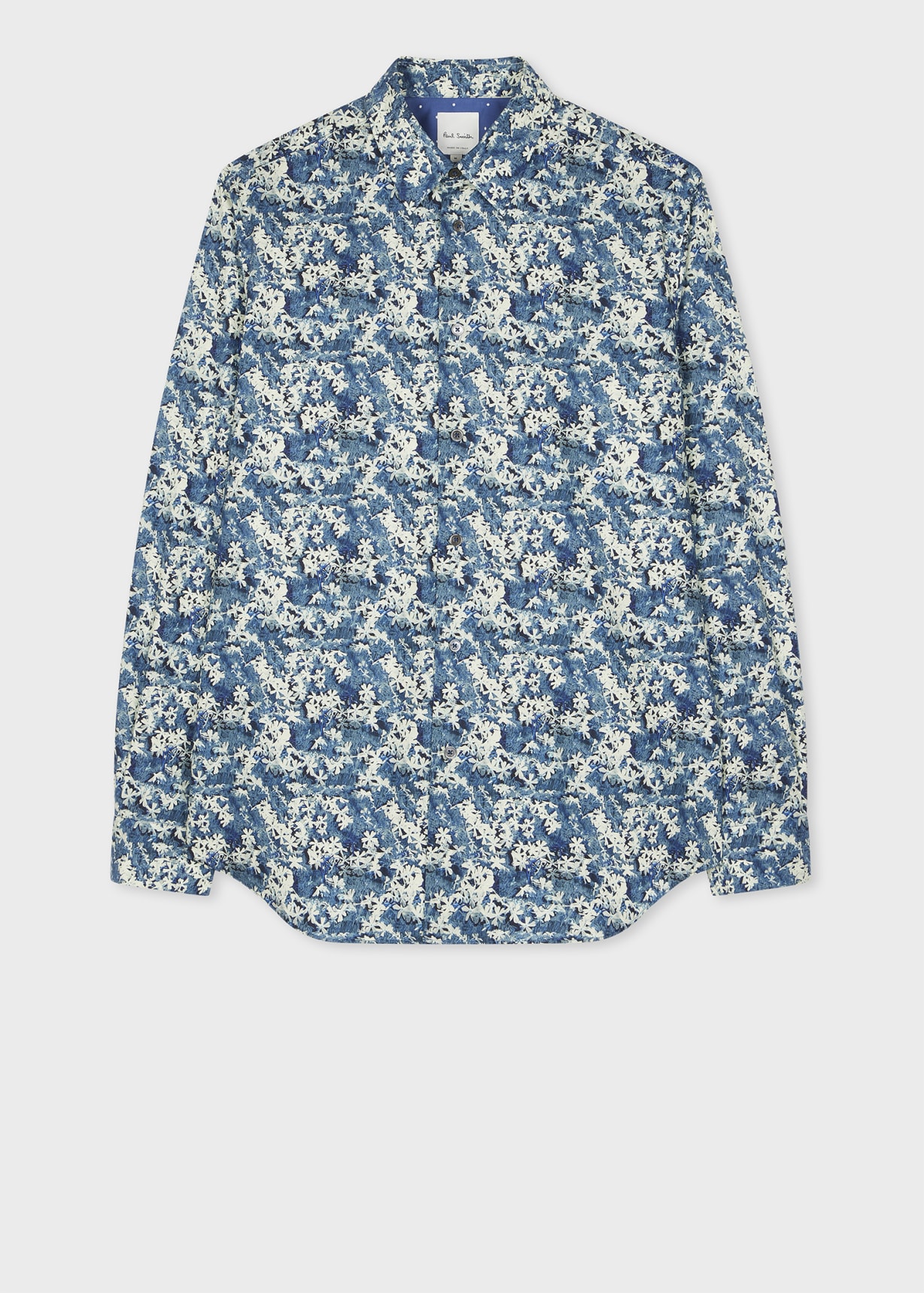 Product view - Indigo Flower Print Cotton Shirt Paul Smith