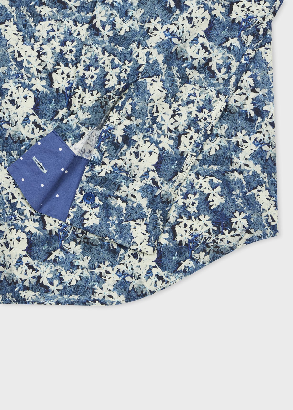 Product view - Indigo Flower Print Cotton Shirt Paul Smith