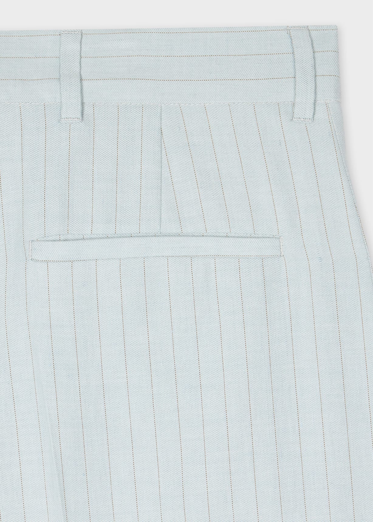 Detail View - Women's Light Blue Pinstripe Pleated Tailored Trousers Paul Smith