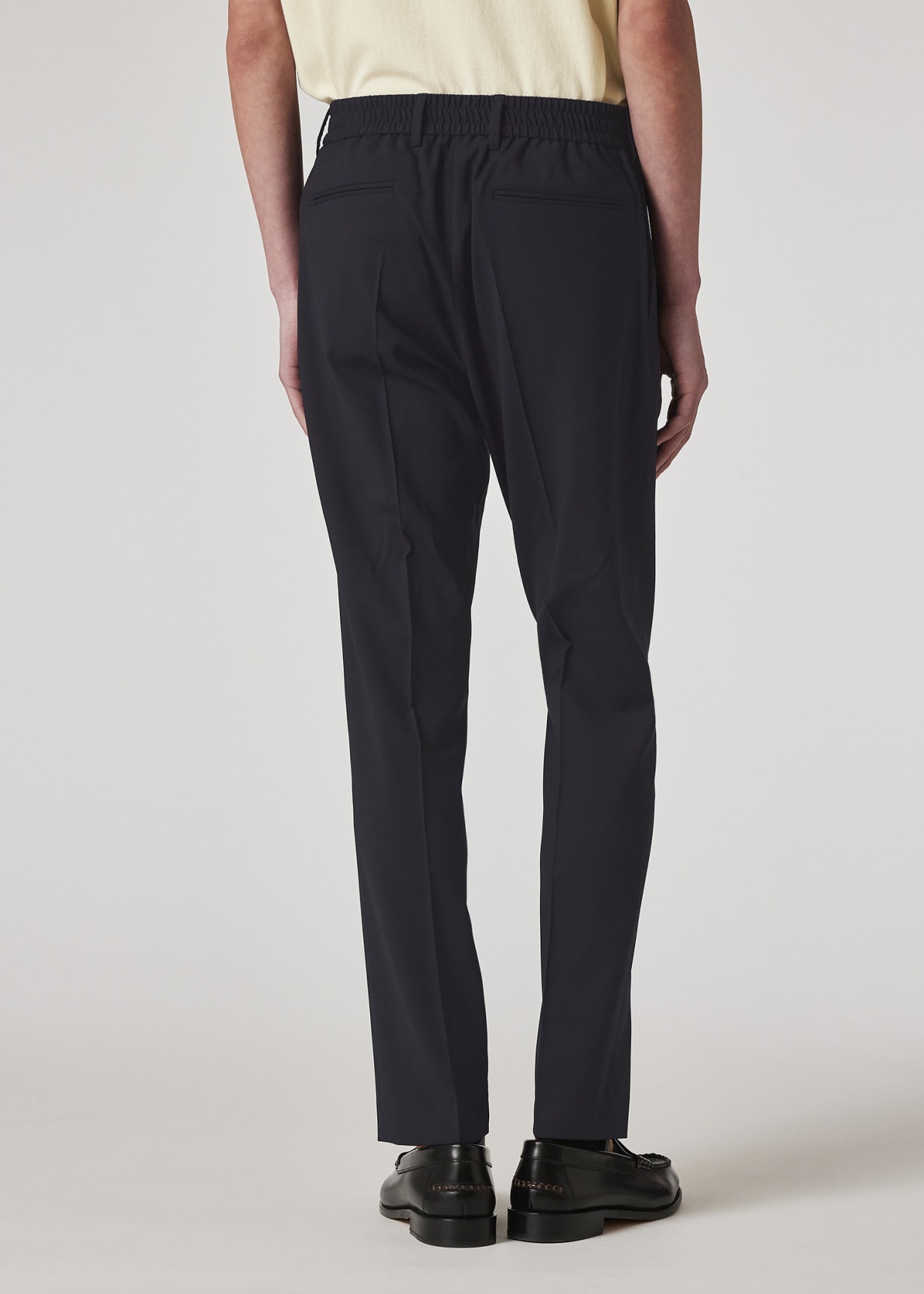 Men's Slim-Fit Black Wool 'A Suit To Travel In' Pants
