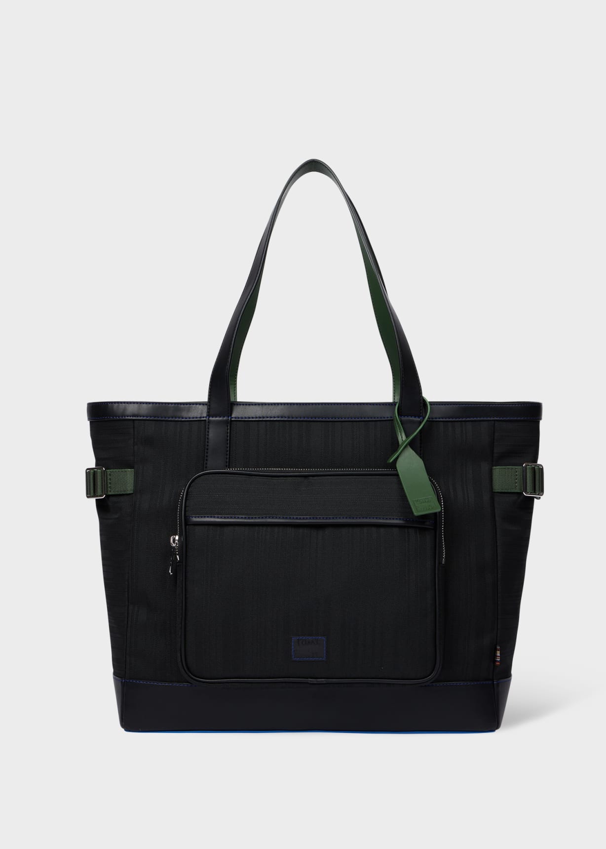 バッグ Paul Smith Stripe Leather Tote Bag Black Paul Smith x MINI - Black Shadow Stripe Tote Bag