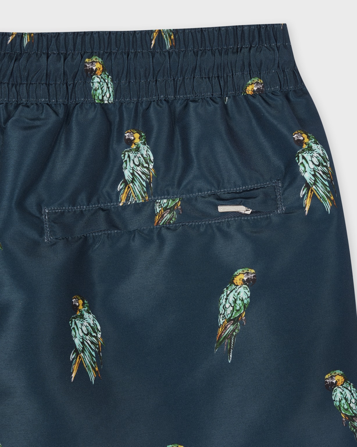 Detail View - Blue 'Parrots' Print Swim Shorts Paul Smith