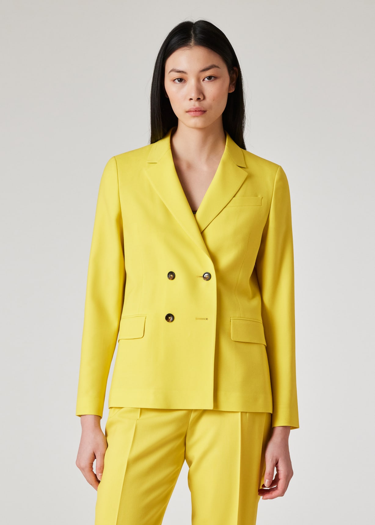 アウターその他 PAUL SMITH Woman Blazer White W1R254JCP01427 04 Women's Citrine Wool Double-Breasted Blazer