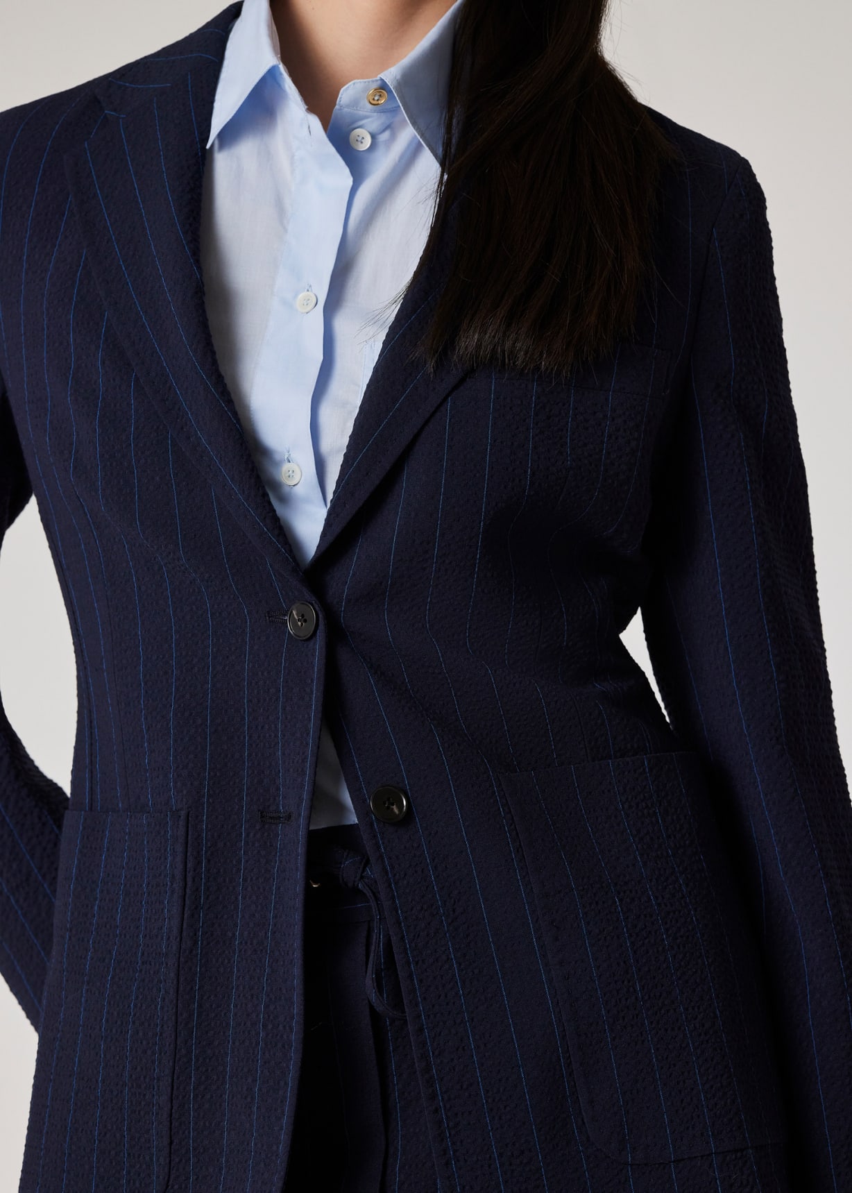Paul Smith ネイビー ブレザー Navy 'Zebra' Logo Cotton Bomber Jacket