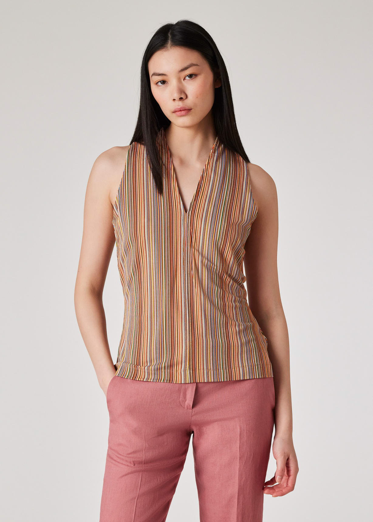Women's Viscose 'Signature Stripe' Vest Top