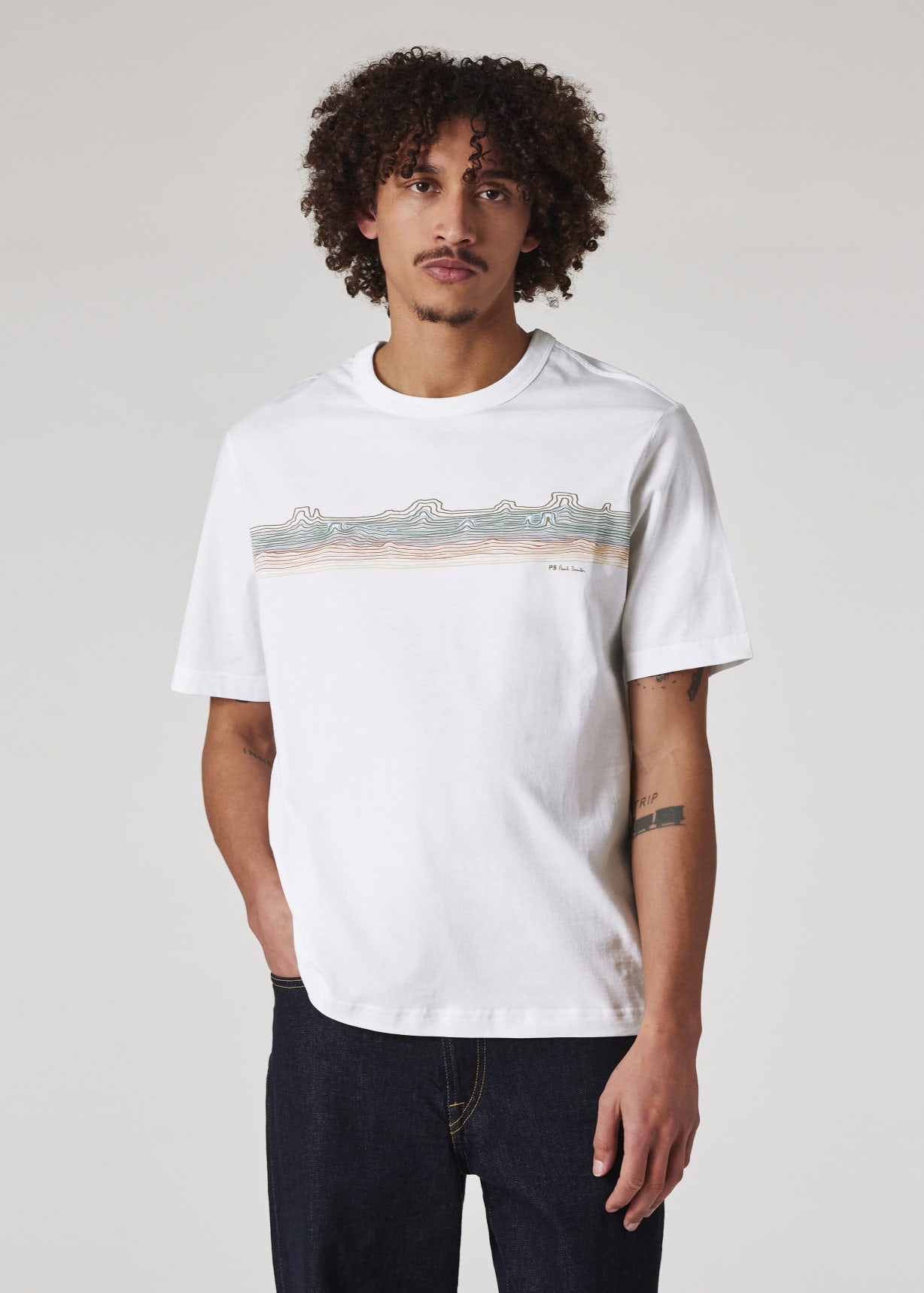Paul Smith｜ (M2R 220X PP5120 79) Multicolour Colour Block Relaxed-Fit T-Shirt Paul Smith