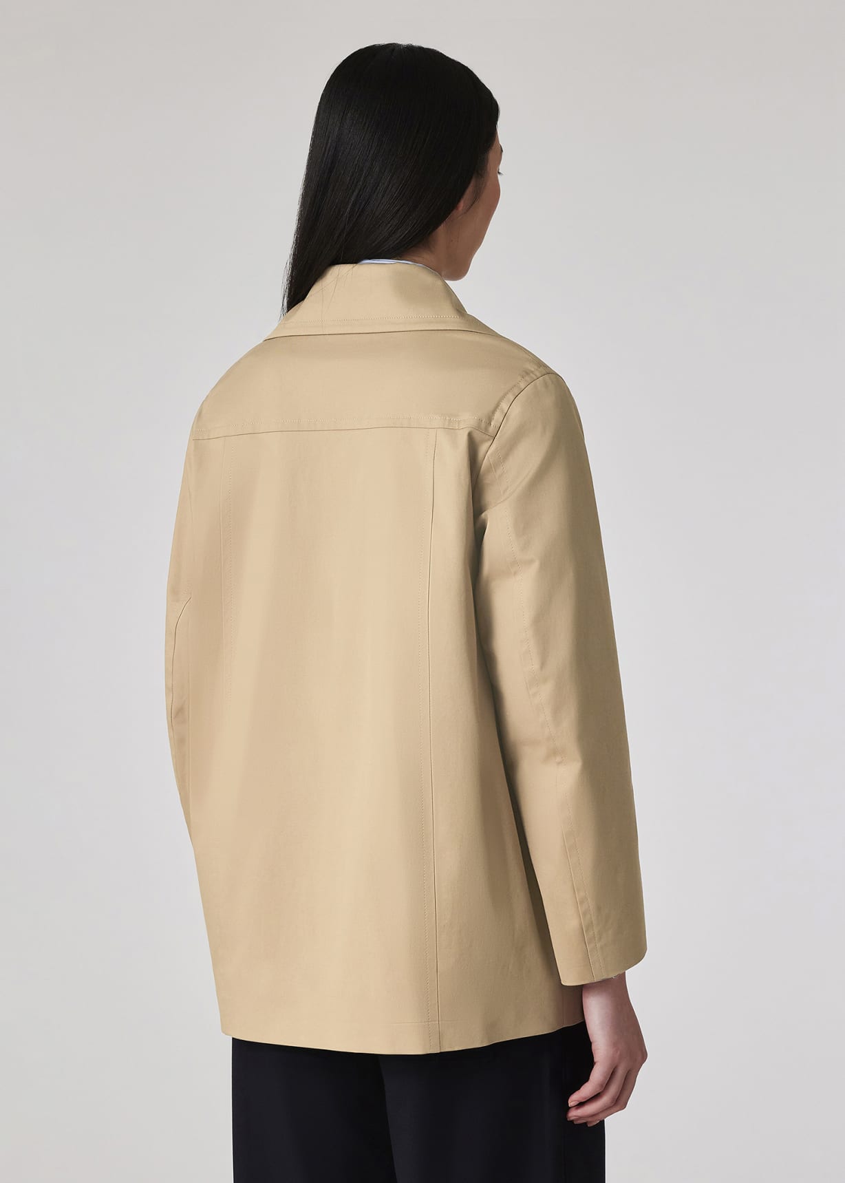コート PAUL SMITH Woman Coat Camel W1R272CBP01934 61 Women's Light Camel Cotton Twill Pea Coat