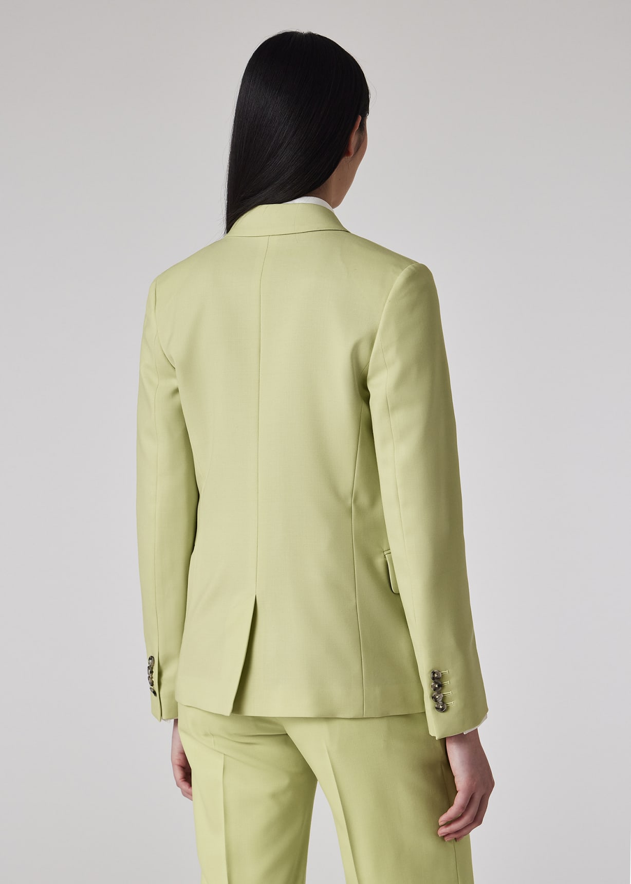 アウターその他 PAUL SMITH Woman Blazer Acid Green W1R111PN00001 32 Women's A Suit To Travel In - Pistachio Wool Double Breasted