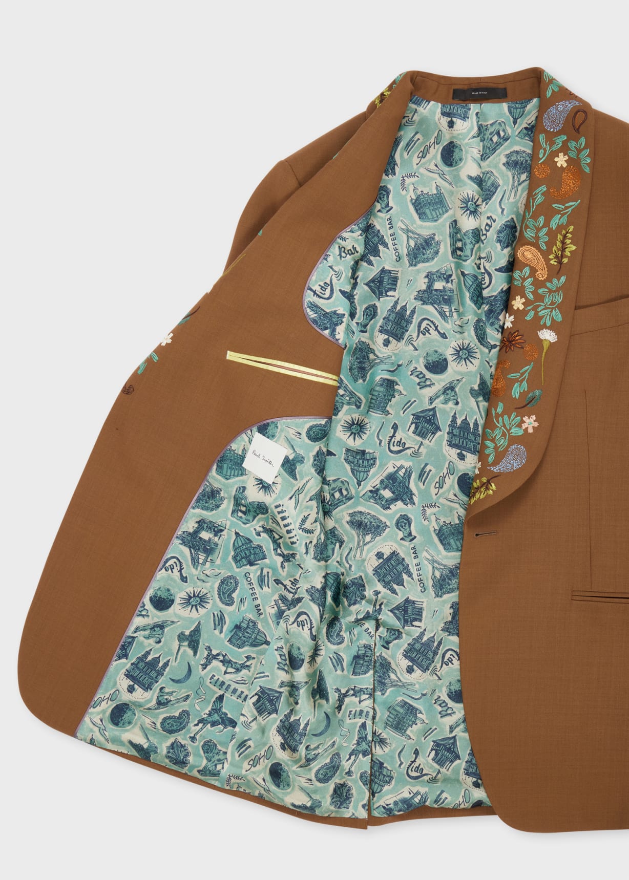 Veste En Laine Fraîche Paul Smith - Classique Bleu Azur - Neuve Avec étiquettes Boutonnage