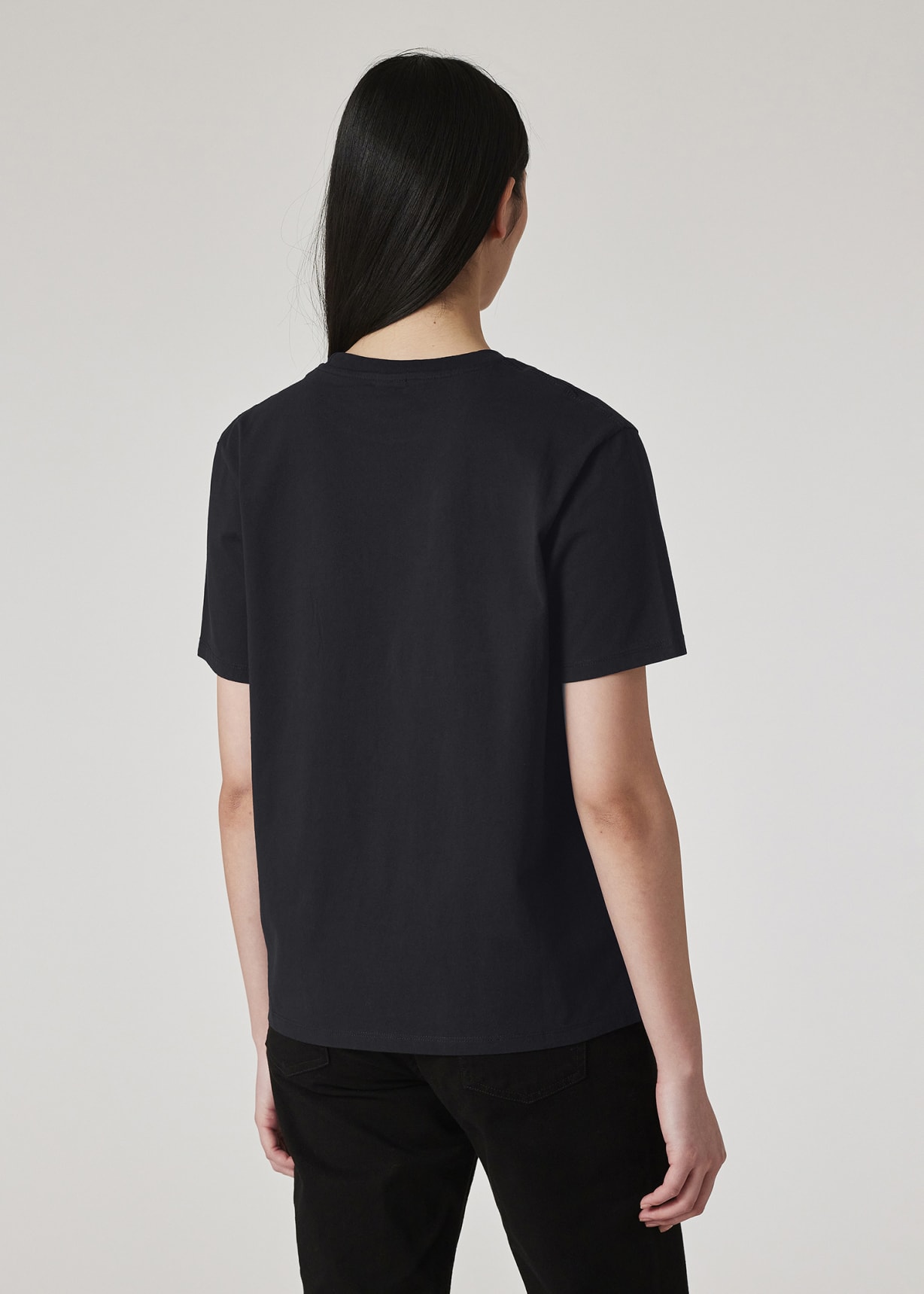 Tシャツ・カットソー Paul Smith SS22 HAPPY HAPPY T-SHIRT (M2R/226T/HP3223_02) Men's Charcoal Pigment Dyed 'Happy' T-Shirt