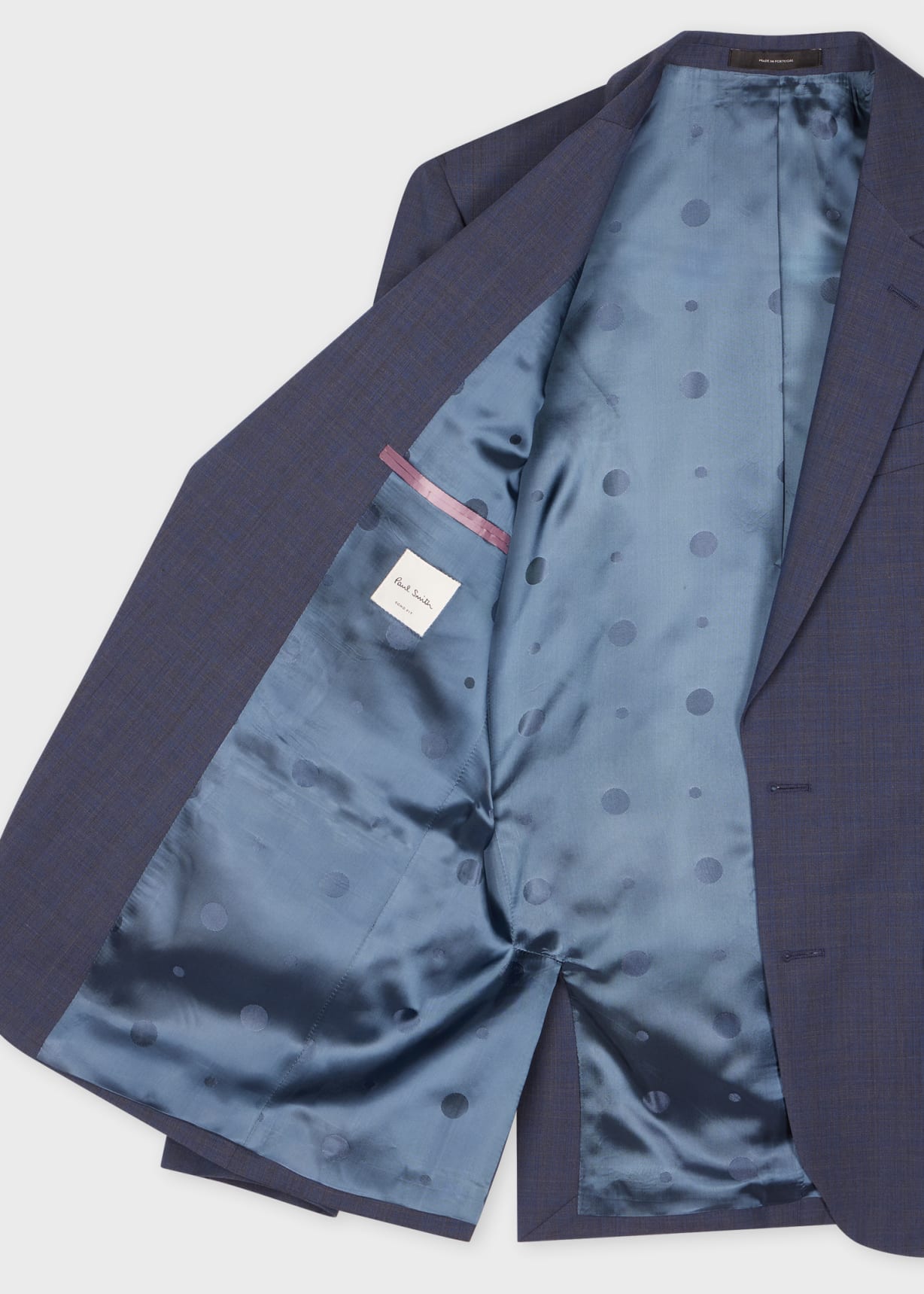 The Soho - Tailored-Fit Grey and Blue Check Wool Suit