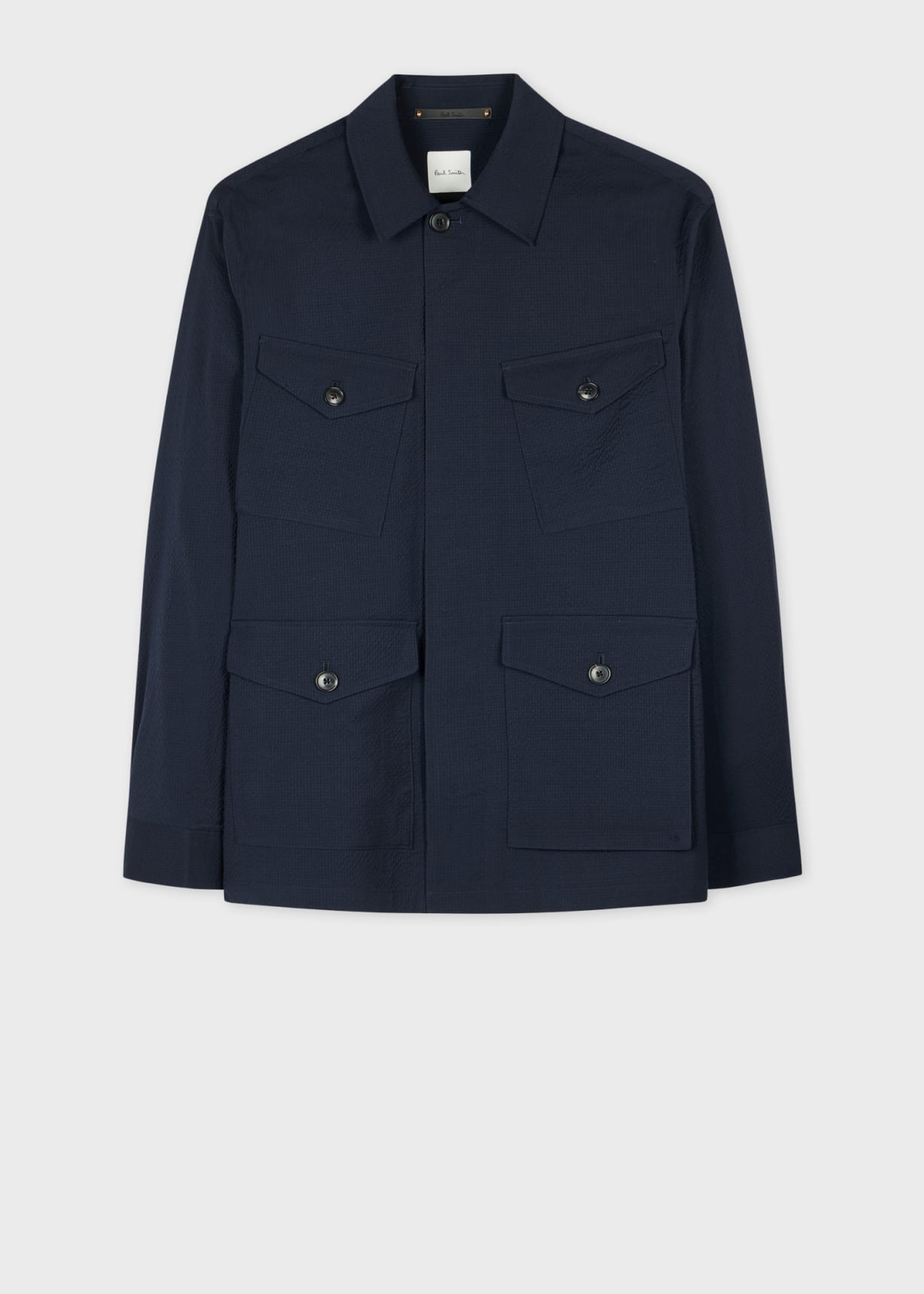 ジャケット・アウター PAUL SMITH ARCHIVE WOOL TAILORED JACKET Men's Teal Jacquard Check Wool Zip Jacket