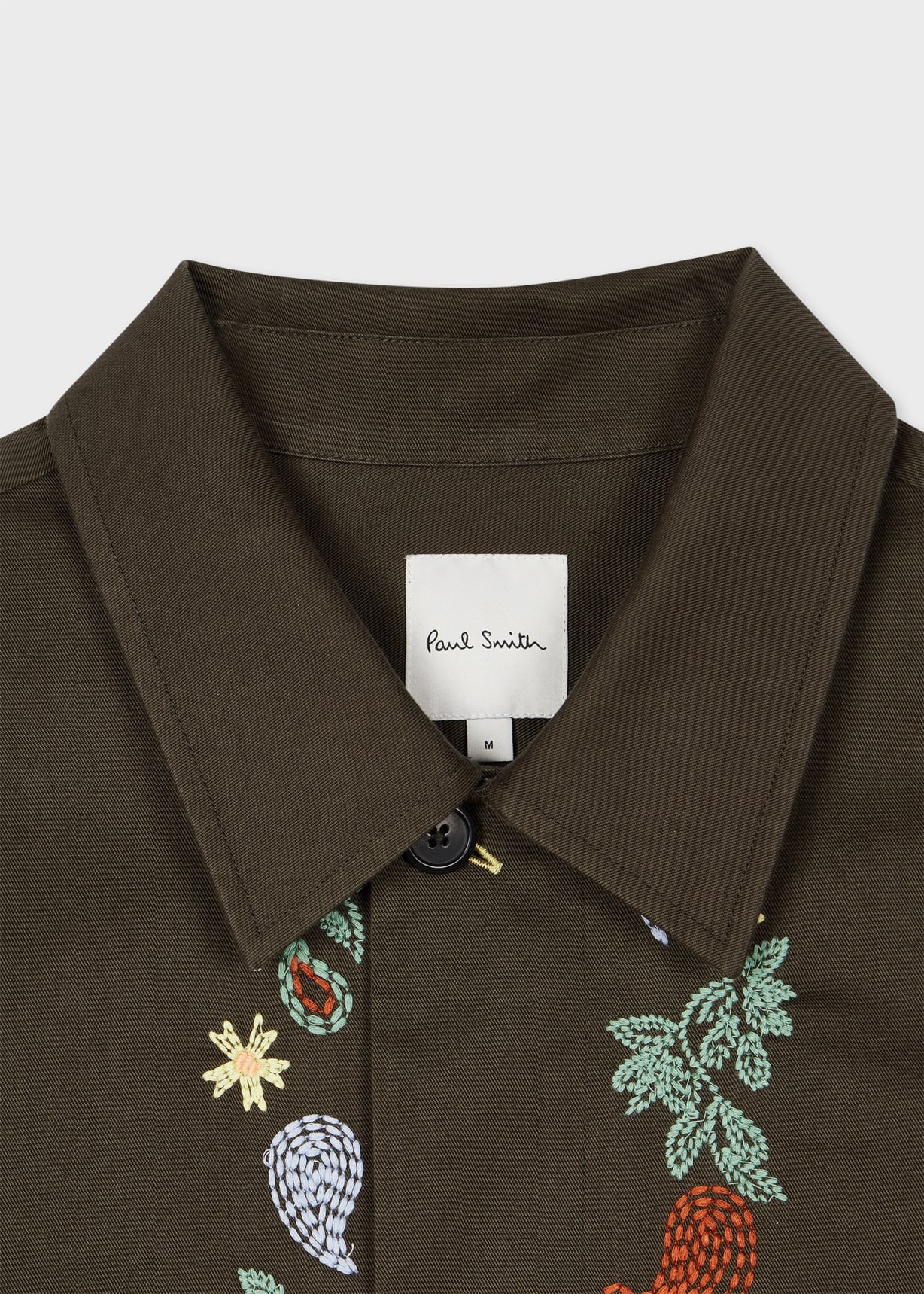 Product view - Dark Green Embroidered Paisley Overshirt Paul Smith