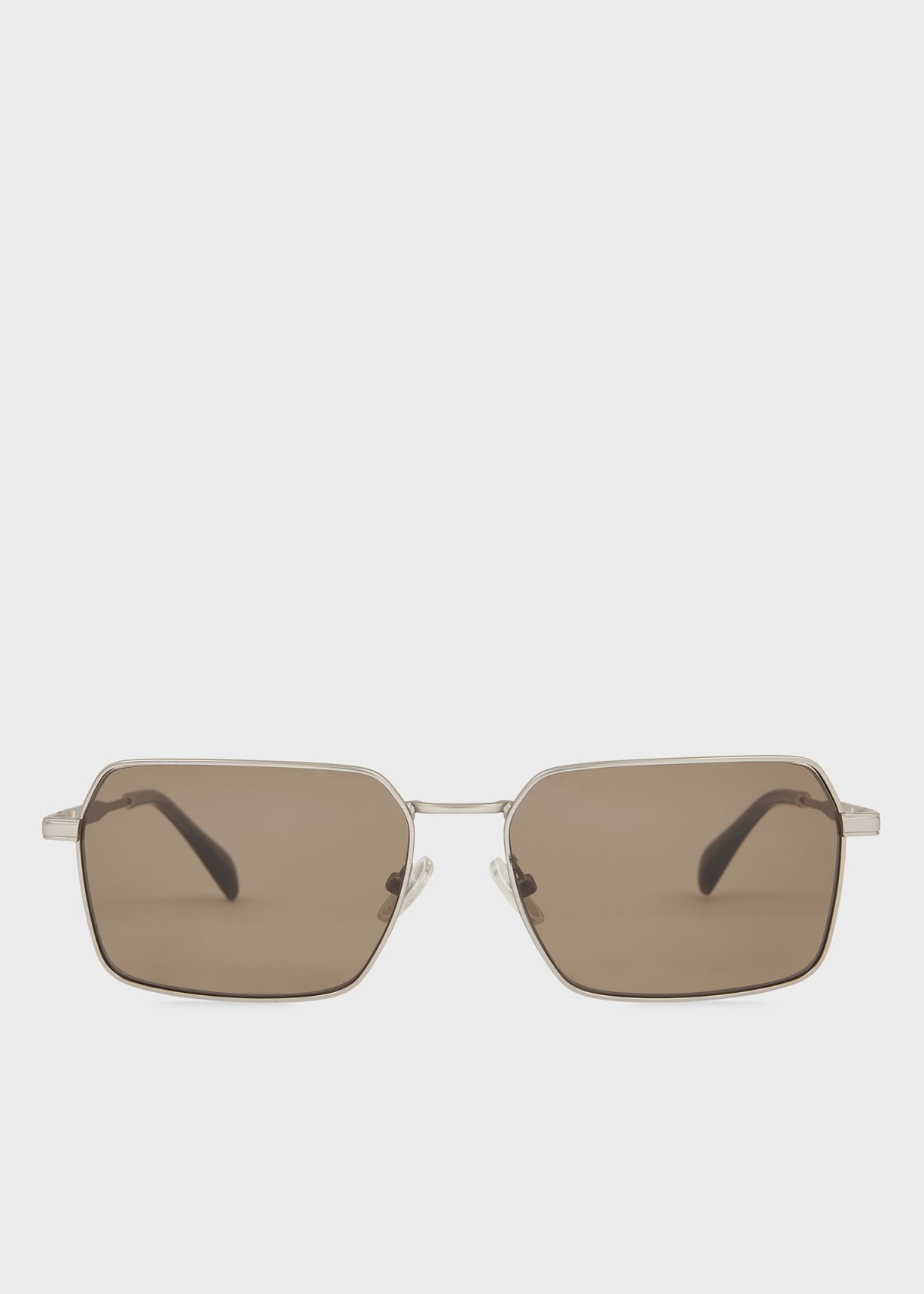 Product view - Matte Silver and Brown 'Matheson' Sunglasses