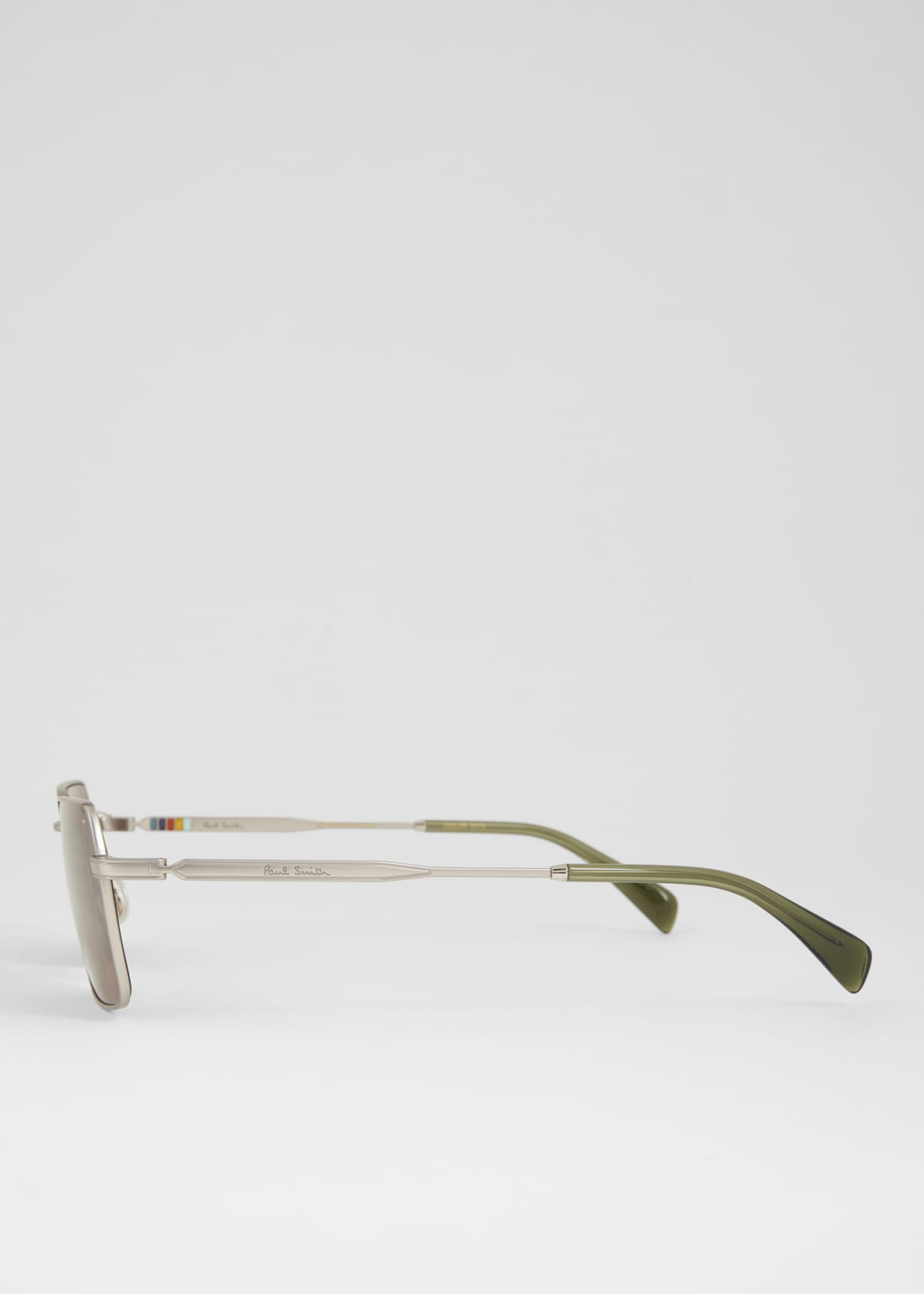 Product view - Matte Silver and Brown 'Matheson' Sunglasses