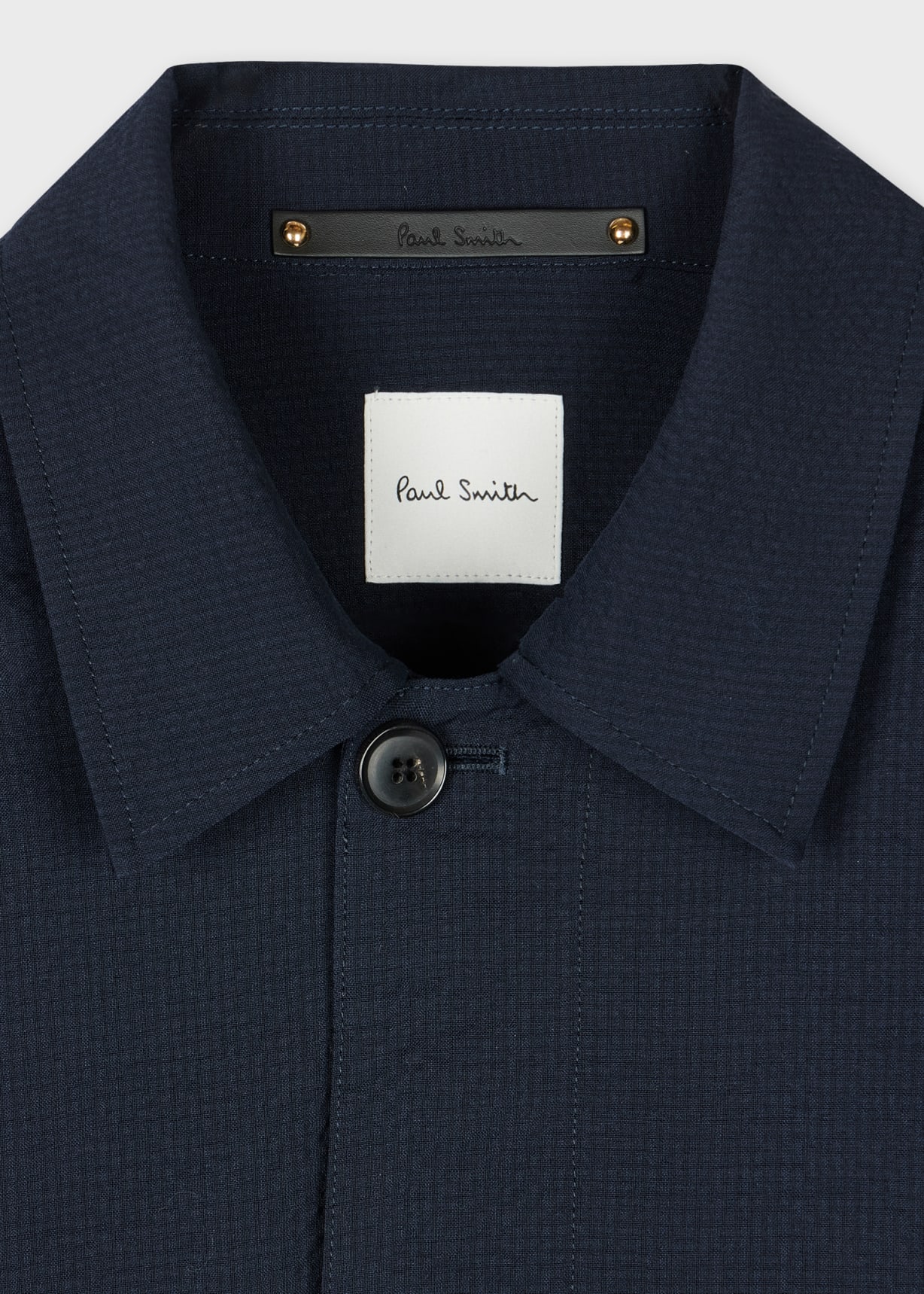 Detail View - Dark Navy Seersucker Wool Co-ord Paul Smith
