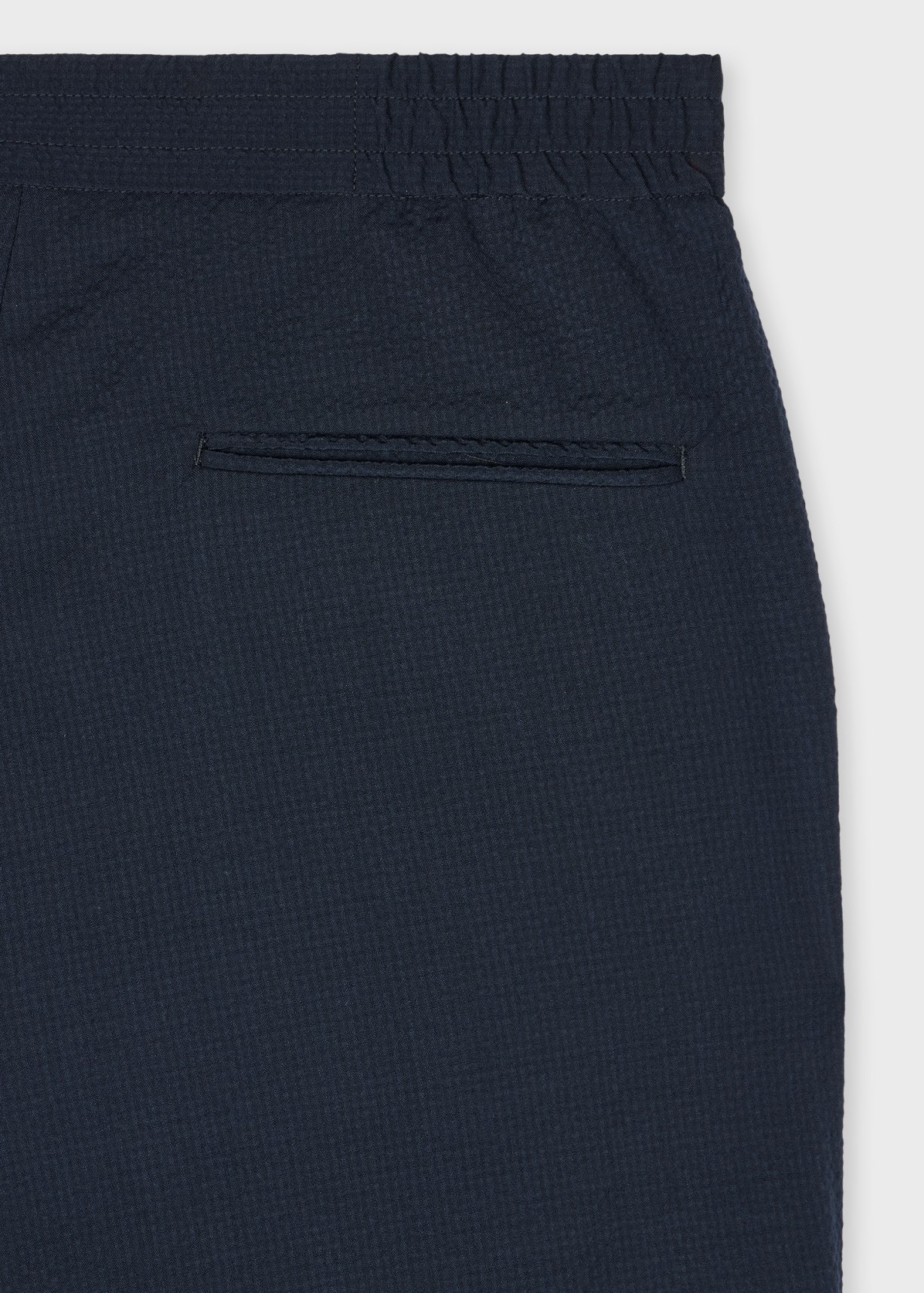 Detail View - Dark Navy Seersucker Wool Co-ord Paul Smith