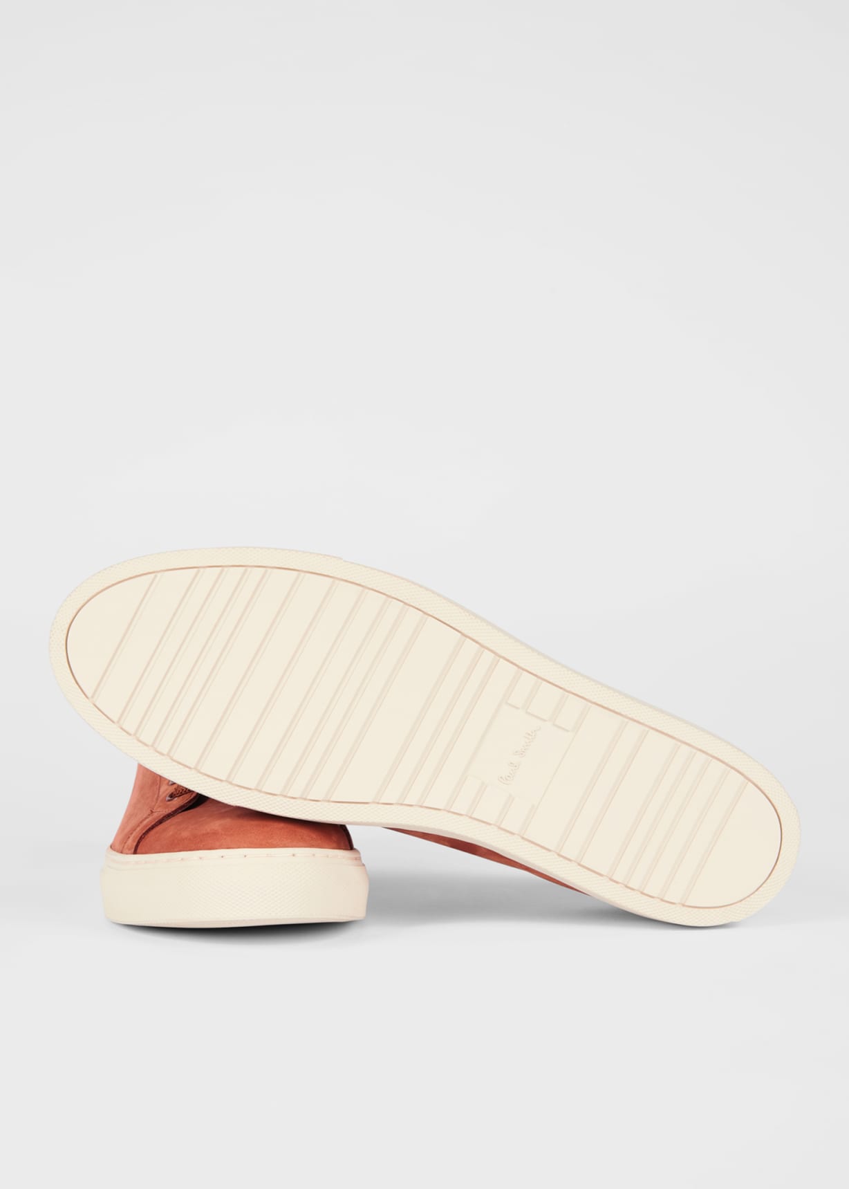 Men's Tan Nubuck Leather 'Beck' Trainers 'Signature Stripe