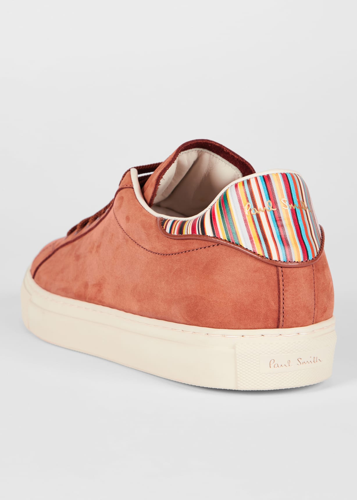 【関税込み】Paul Smith タン Beck スニーカー Men's Tan Nubuck Leather 'Beck' Trainers 'Signature Stripe