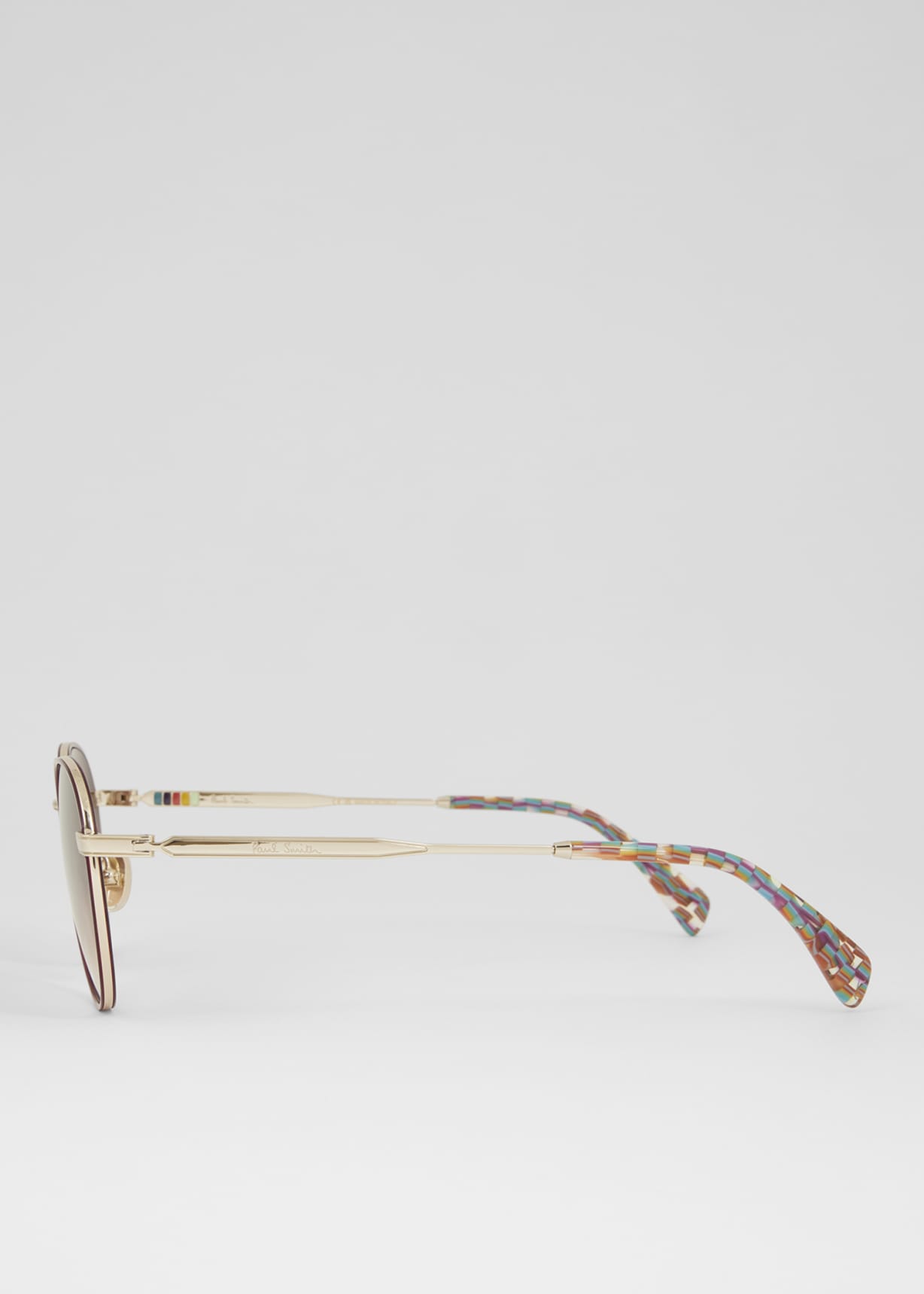 Product view - Gold and Burgundy 'Mabley' Sunglasses