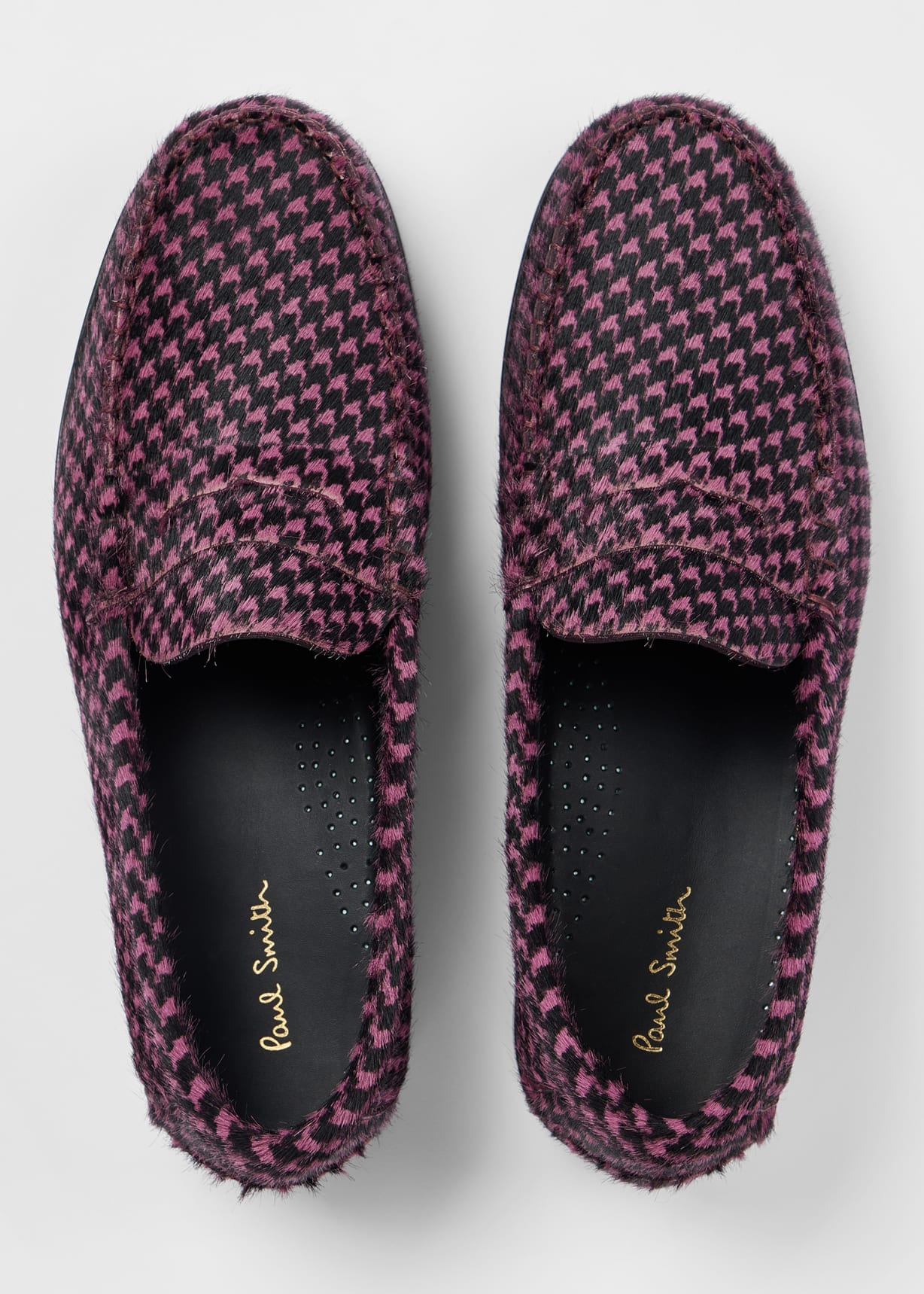 Men's Purple Houndstooth 'Lido' Loafers