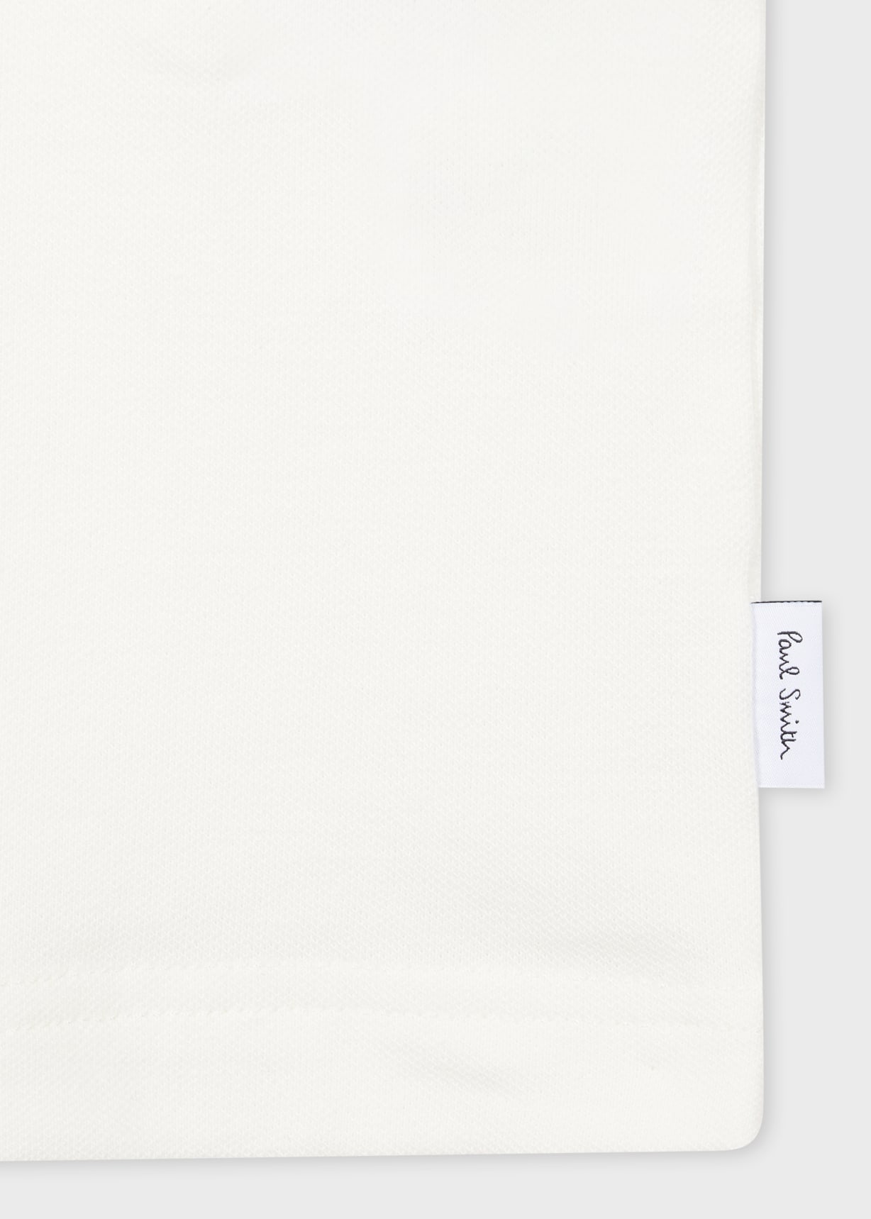 Product view - White Contrast-Placket Polo Shirt