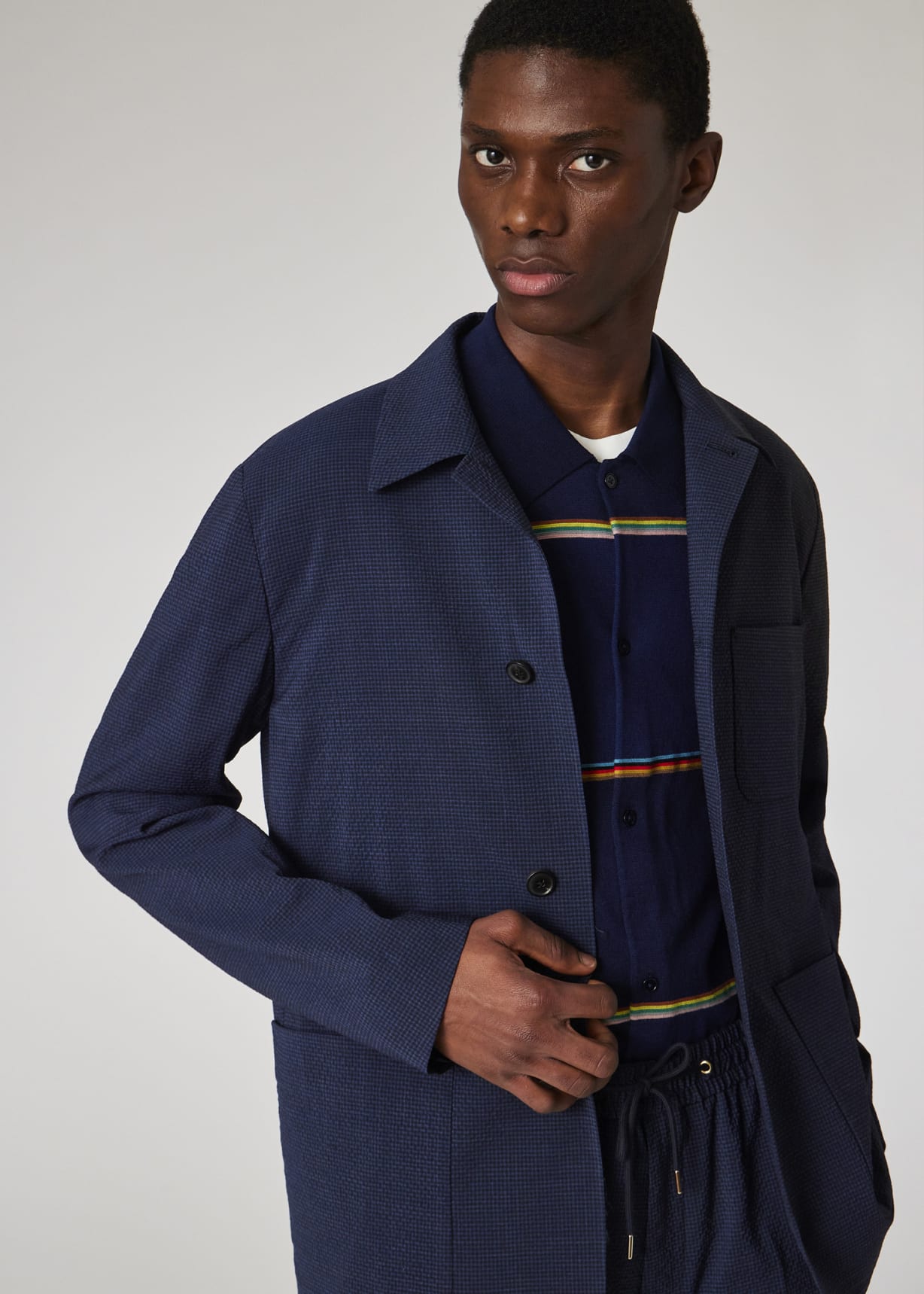 ジャケット・アウター Paul smith alpaca wool long coat navy ex PS Paul Smith Wool Coat Navy at CareOfCarl.com