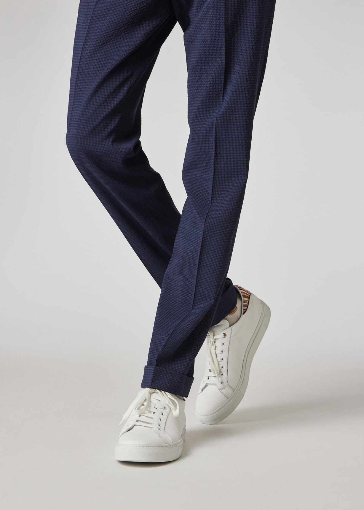 Pantalon Paul Smith En Laine Bleu Marine Taille 56 - Style Chino, Neuf Sans étiquettes